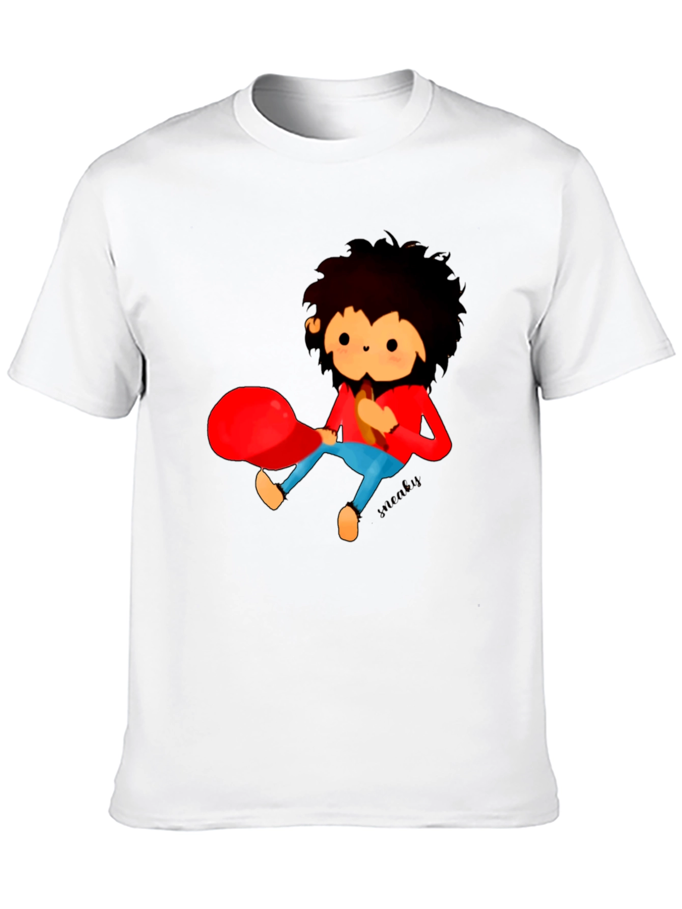 Cartoon Character Graphic Black T-Shirt