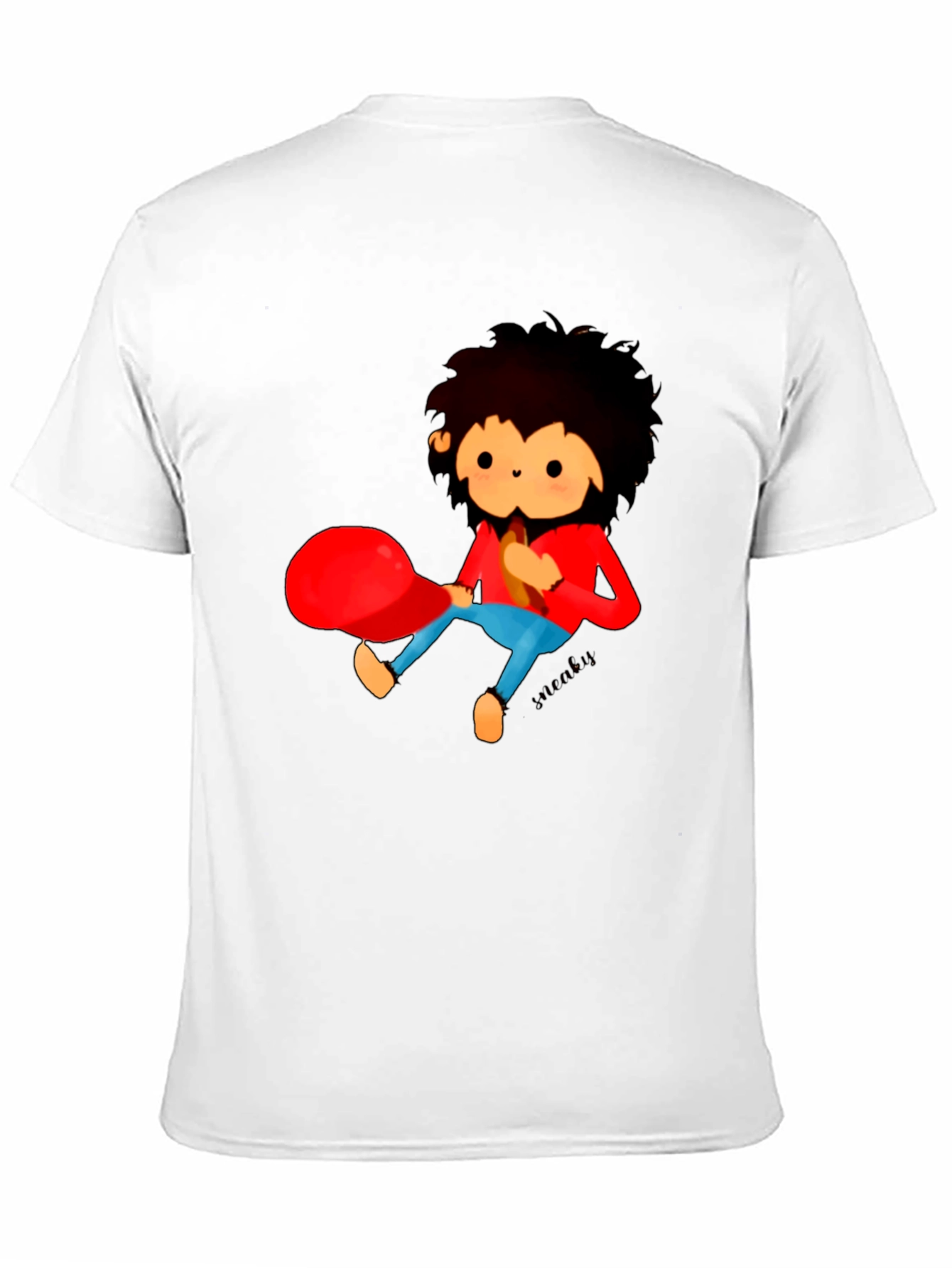 Cartoon Character Graphic Black T-Shirt