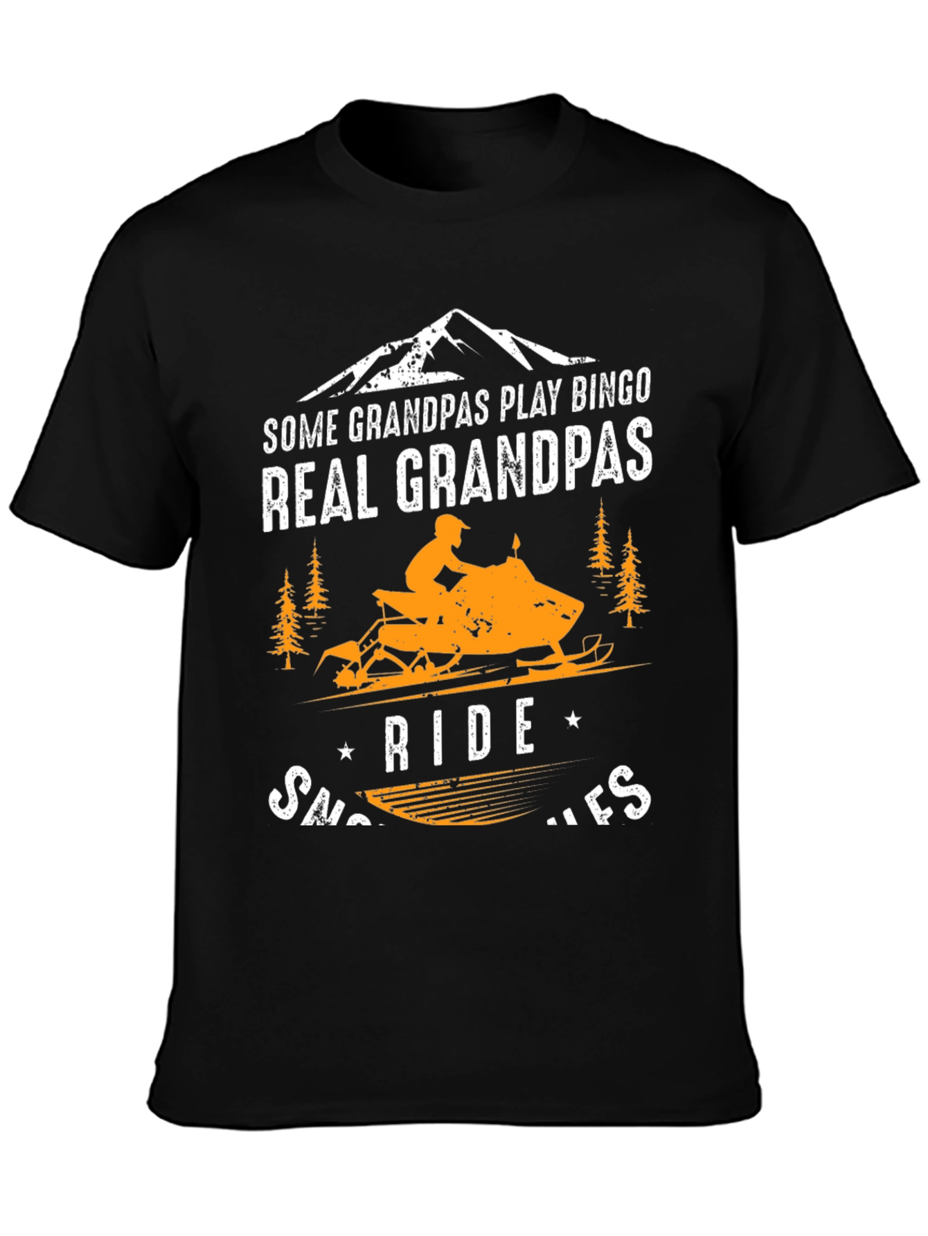 Real Grandpas Ride Snowmobiles T-Shirt