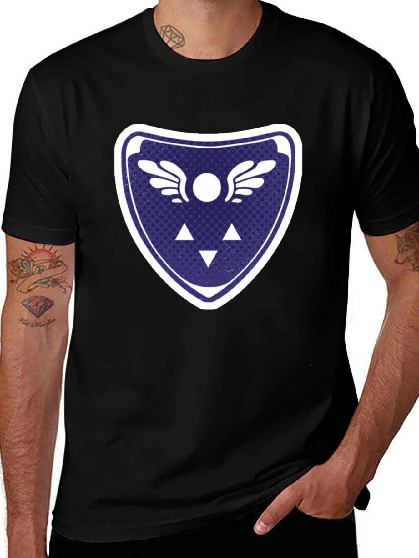 Emblem Graphic Print Mens T-Shirt
