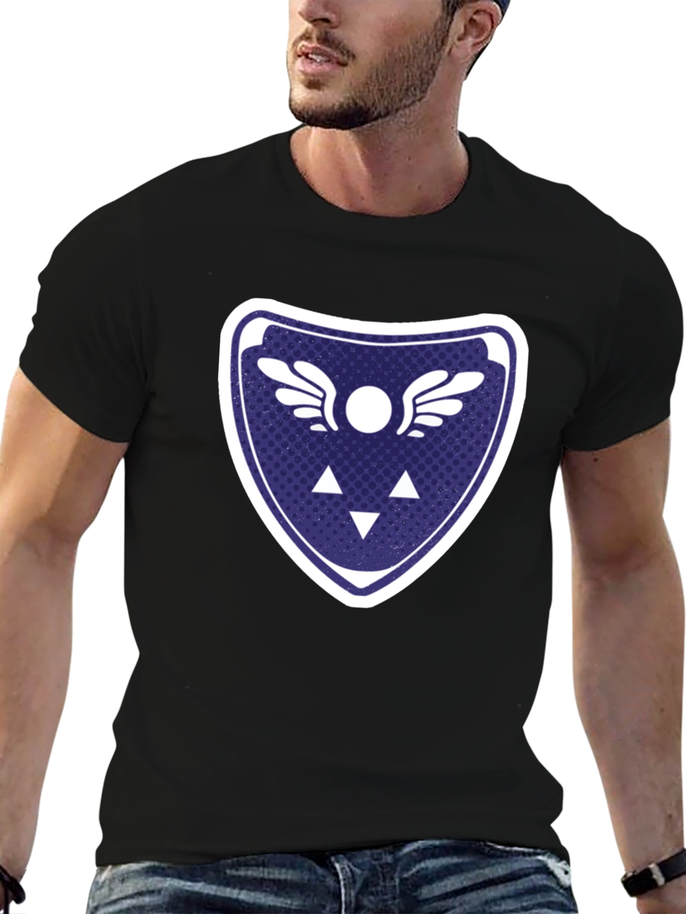 Emblem Graphic Print Mens T-Shirt