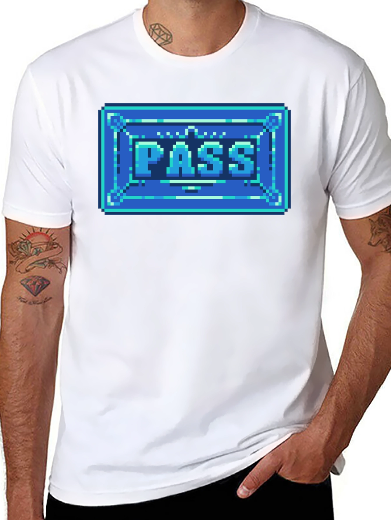 8-Bit Pass T-Shirt - Retro Gaming Style