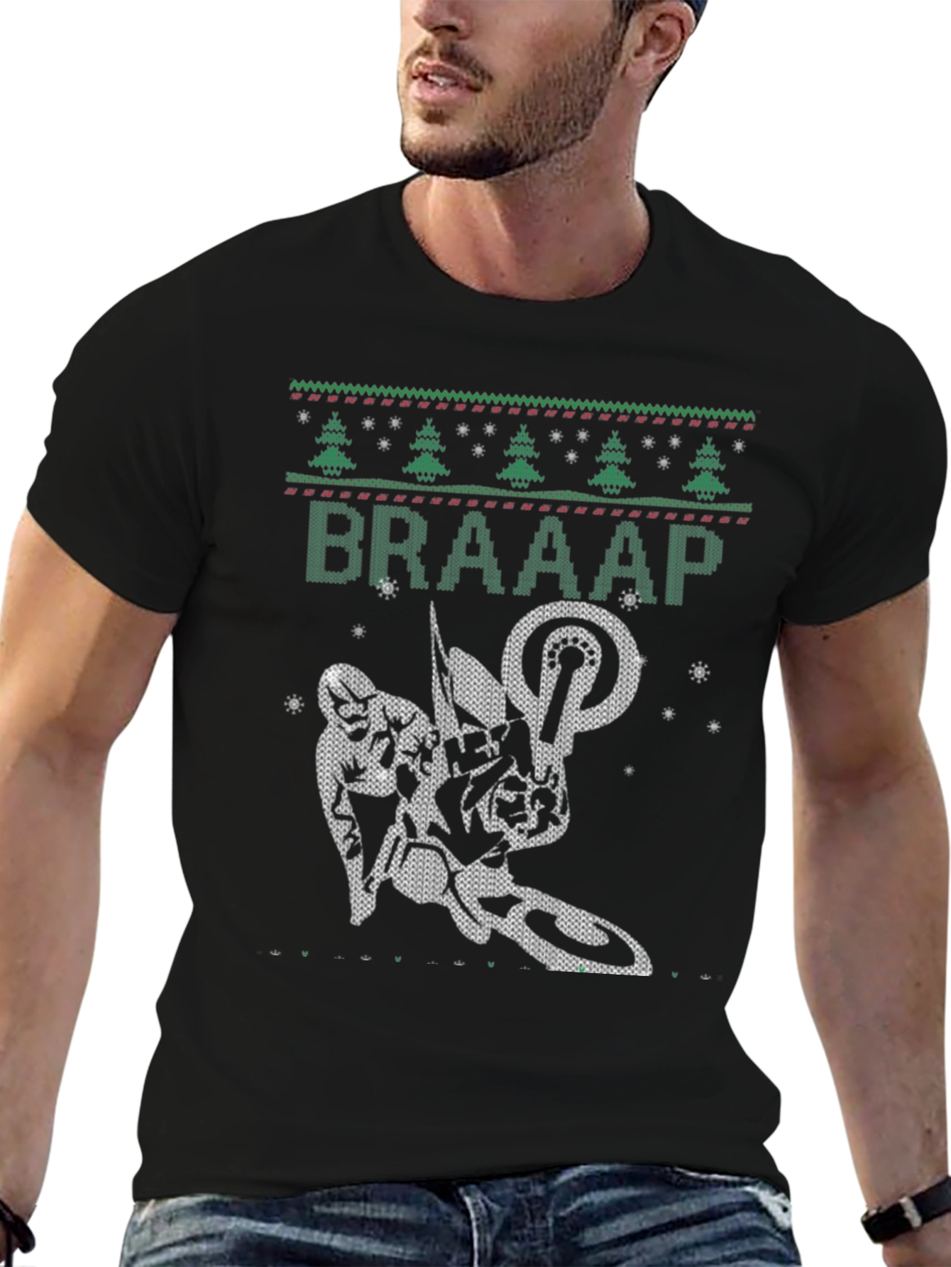 Braaap Motocross Christmas Sweater T-Shirt