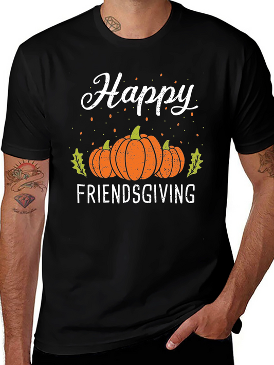 Happy Friendsgiving T-Shirt | Fall Harvest Pumpkin Tee