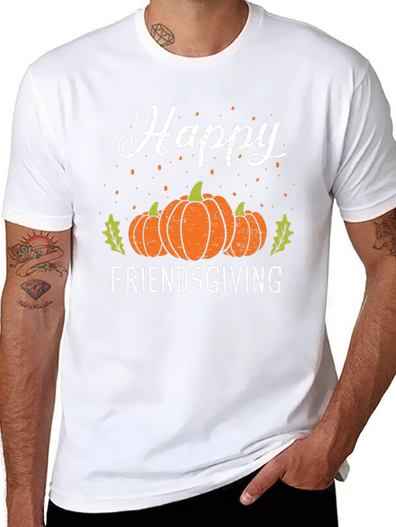 Happy Friendsgiving T-Shirt | Fall Harvest Pumpkin Tee