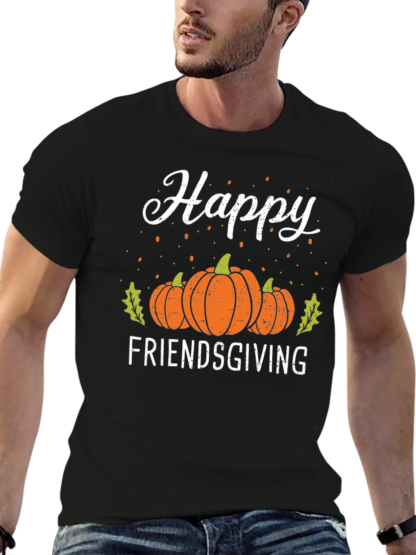 Happy Friendsgiving T-Shirt | Fall Harvest Pumpkin Tee