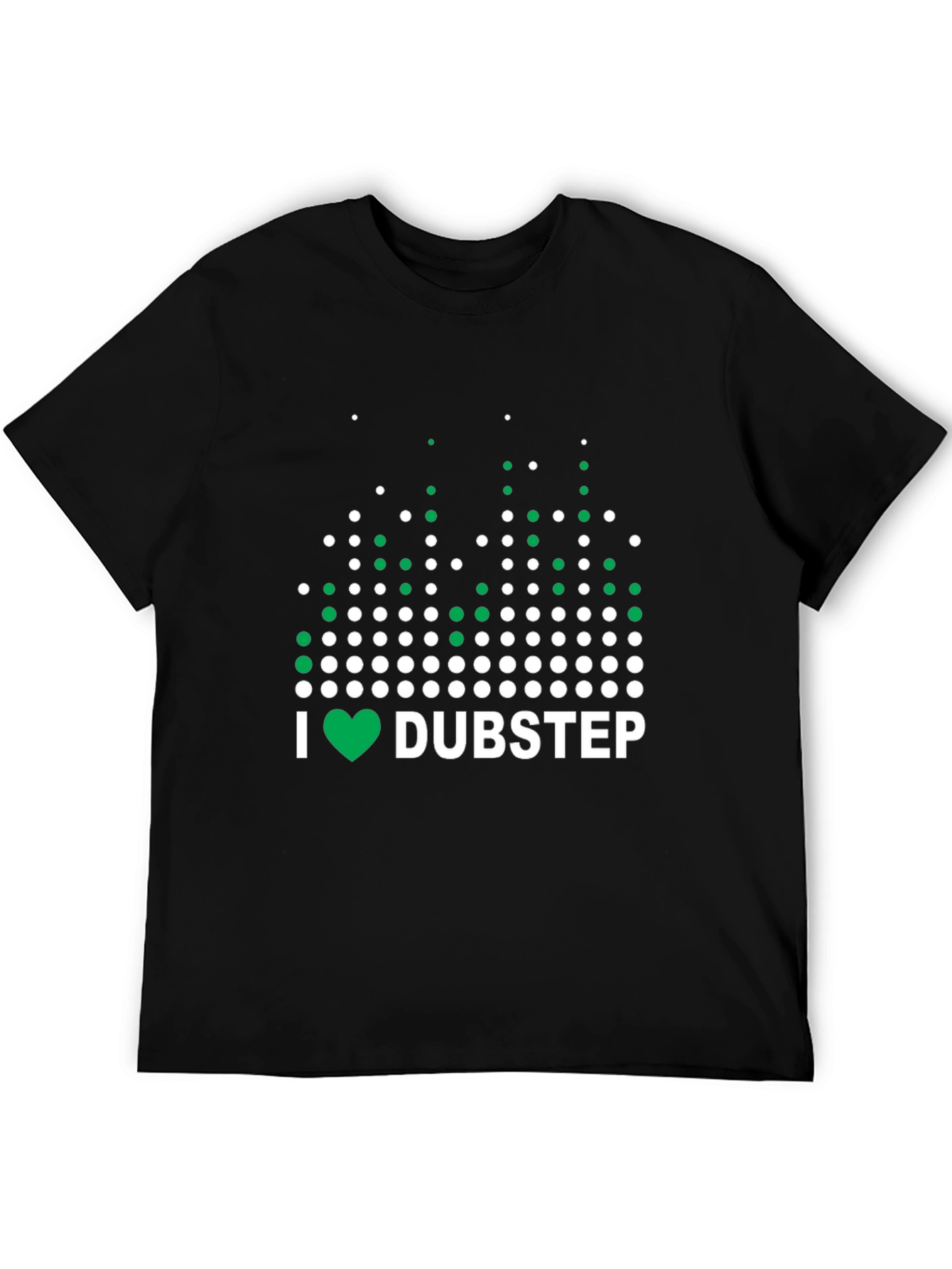 I Love Dubstep Music Graphic Tee - Black
