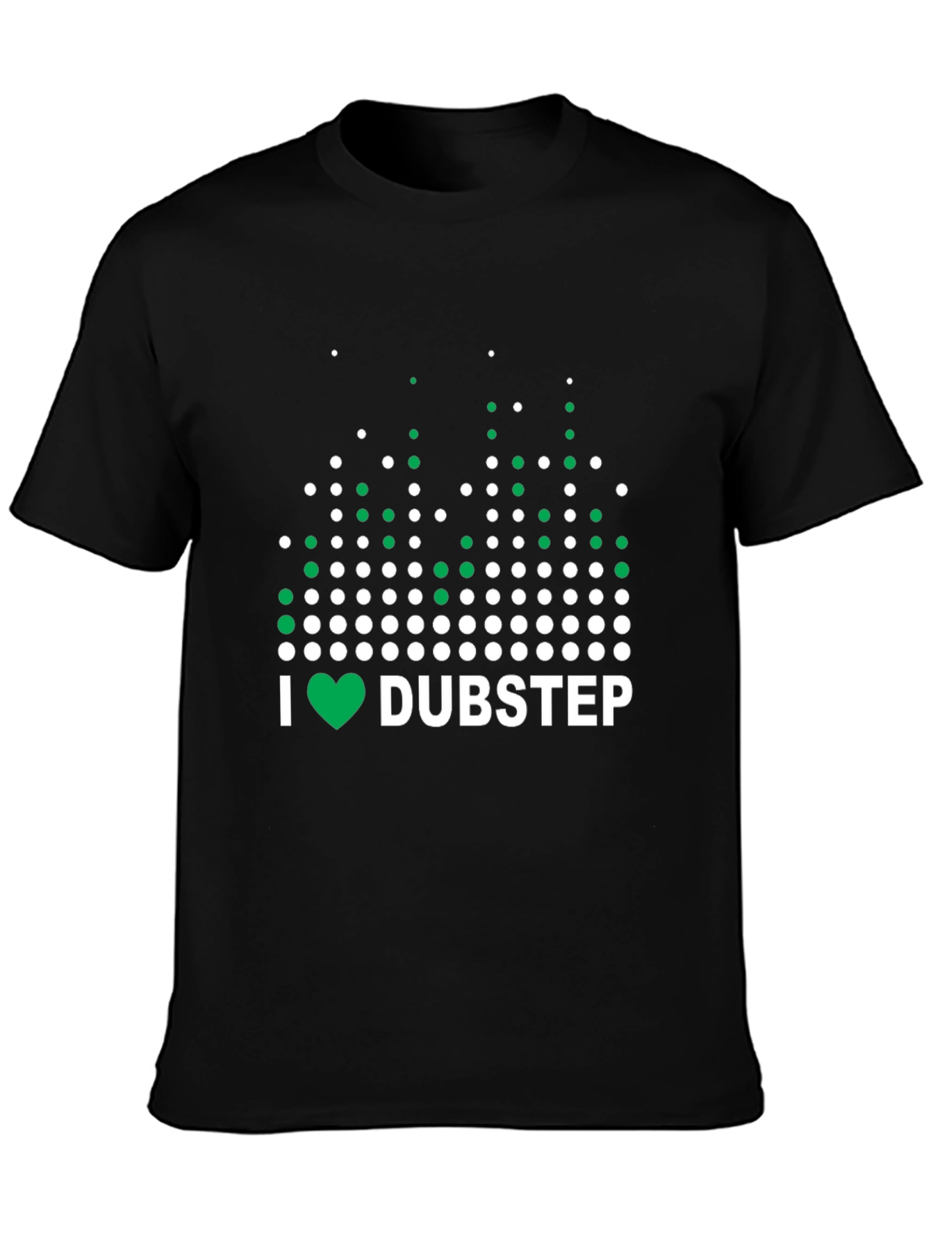 I Love Dubstep Music Graphic Tee - Black