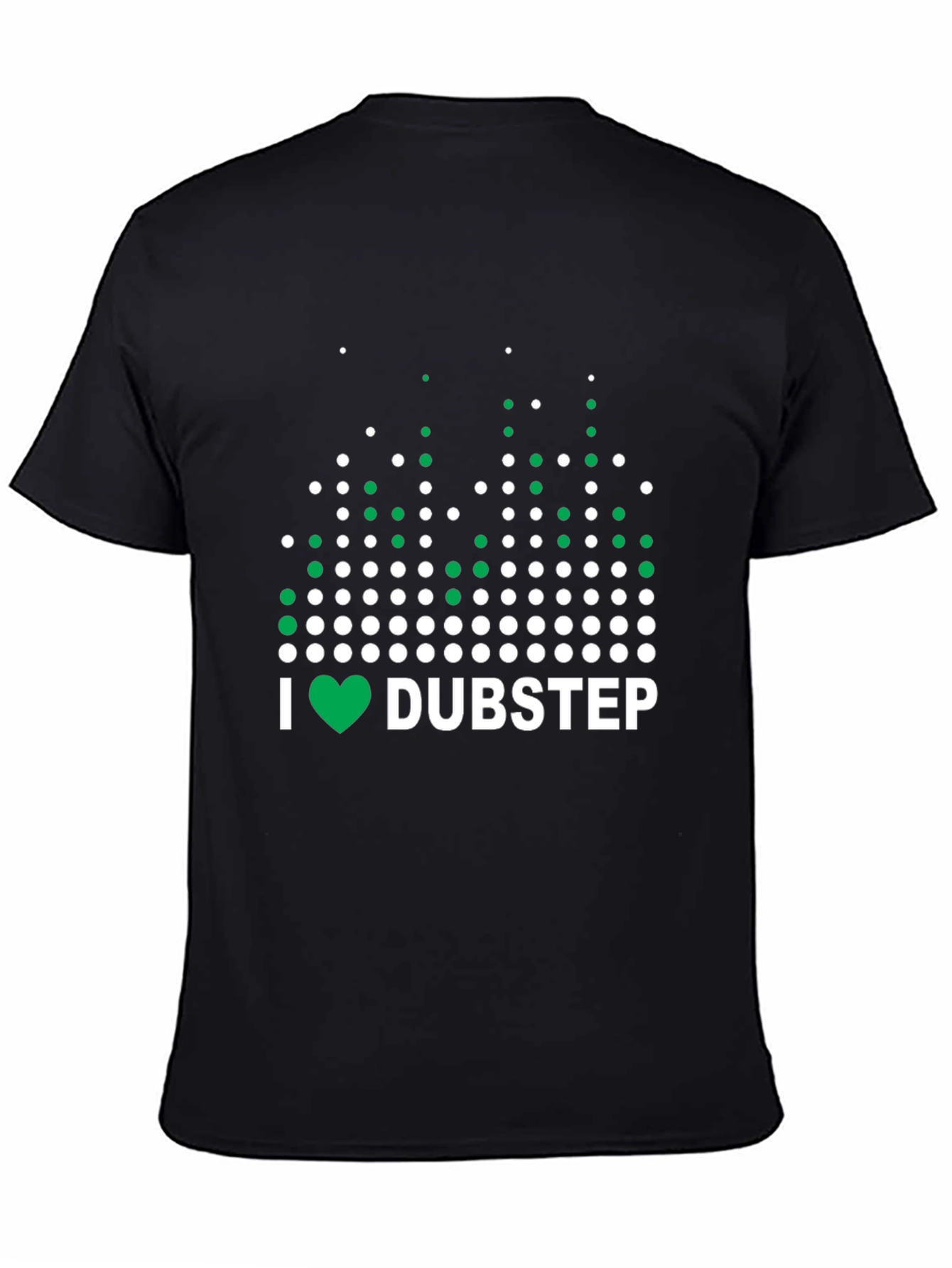 I Love Dubstep Music Graphic Tee - Black