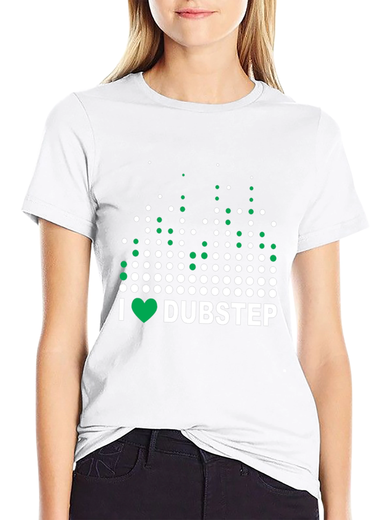 I Love Dubstep Music Graphic Tee - Black