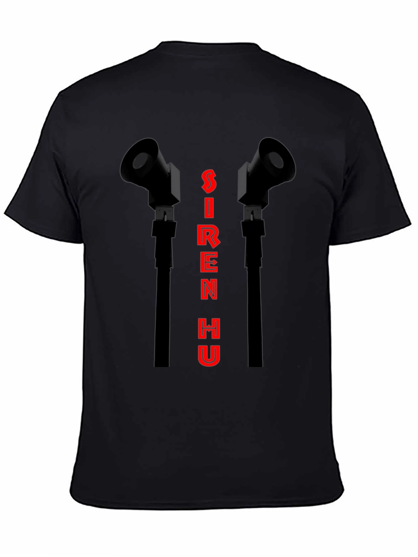 Siren Hu Graphic T-Shirt - Black
