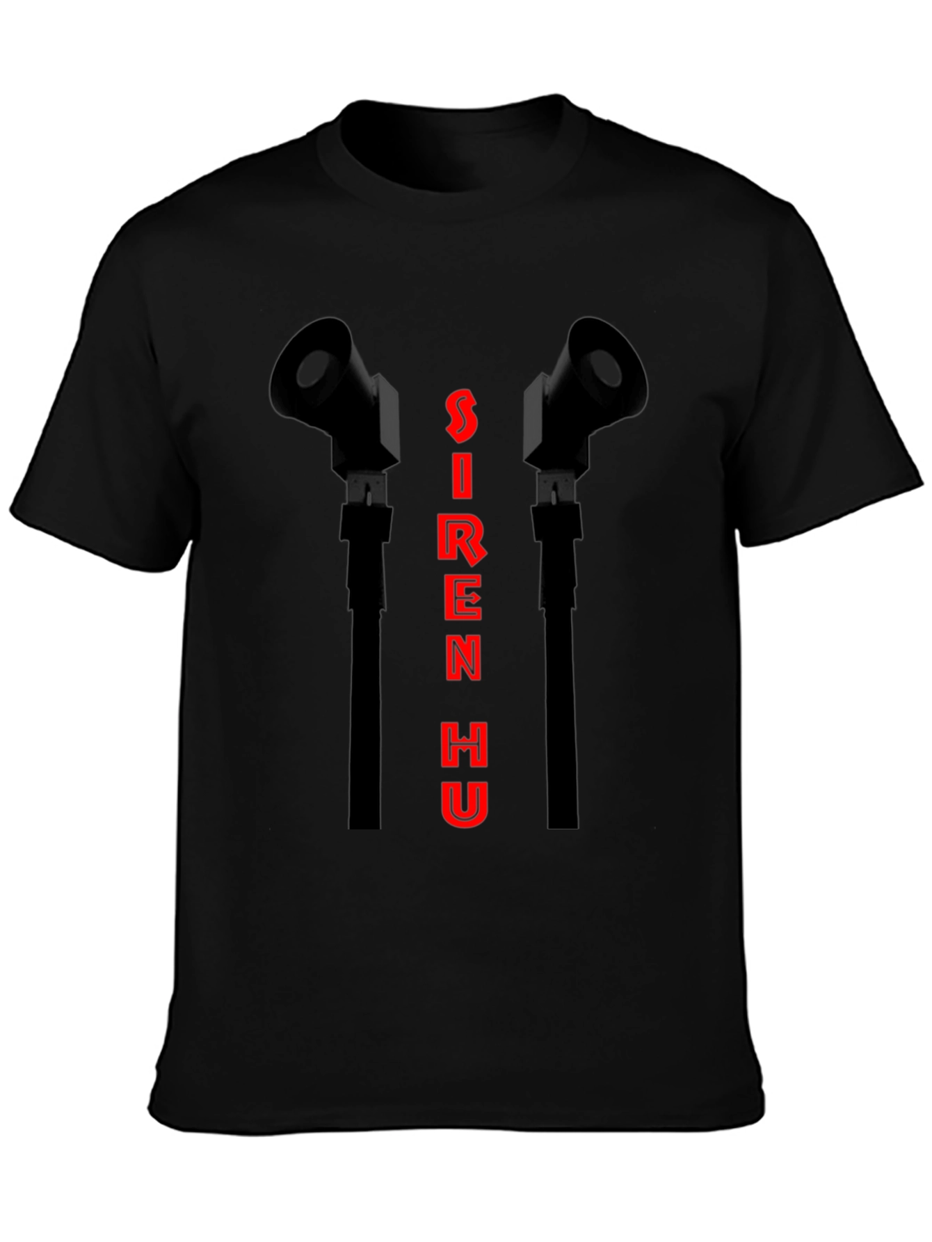 Siren Hu Graphic T-Shirt - Black