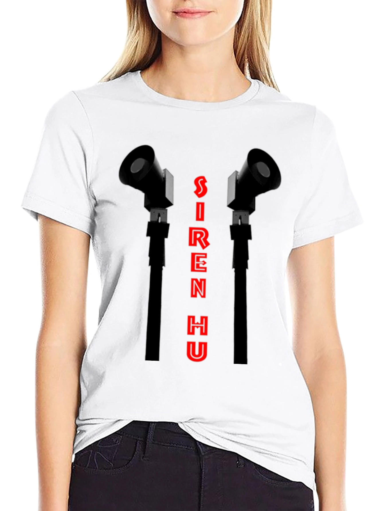 Siren Hu Graphic T-Shirt - Black