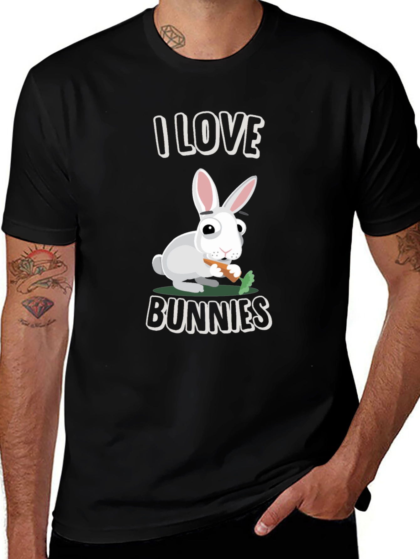 I Love Bunnies T-Shirt - Cute Rabbit Graphic Tee