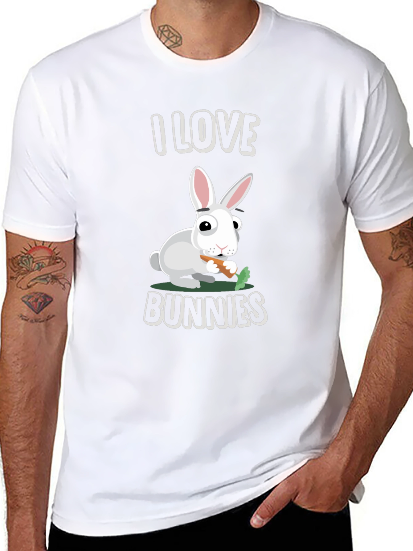 I Love Bunnies T-Shirt - Cute Rabbit Graphic Tee