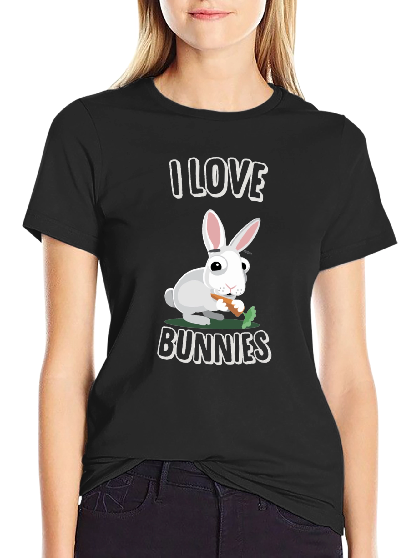 I Love Bunnies T-Shirt - Cute Rabbit Graphic Tee