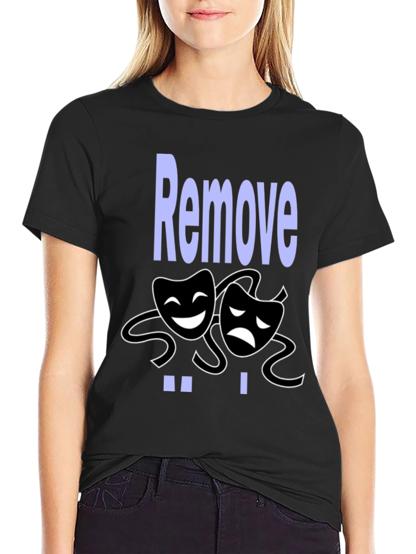 Comedy Tragedy Graphic Tee - Remove Drama Black T-Shirt