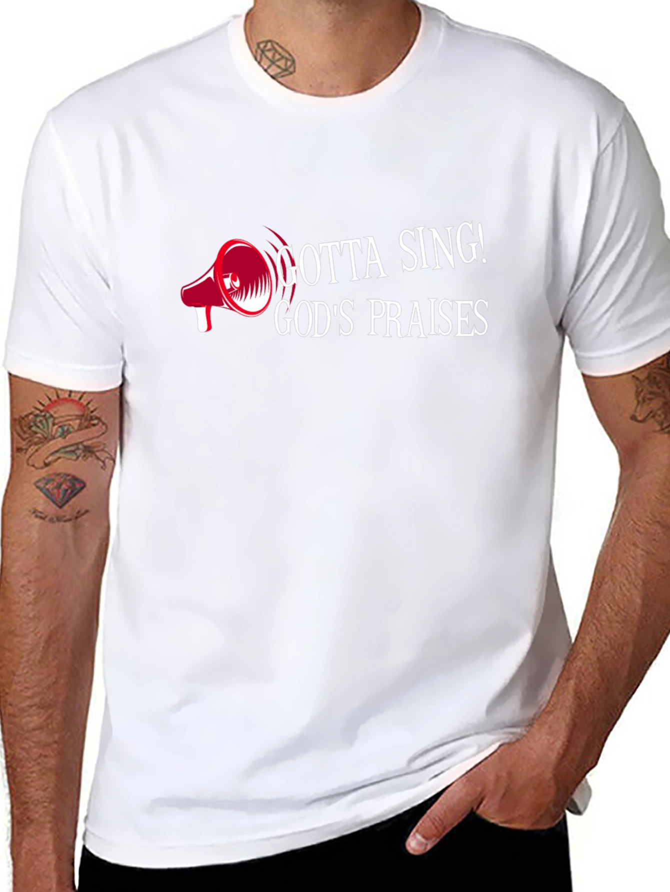 Gotta Sing! Gods Praises Black Graphic Tee