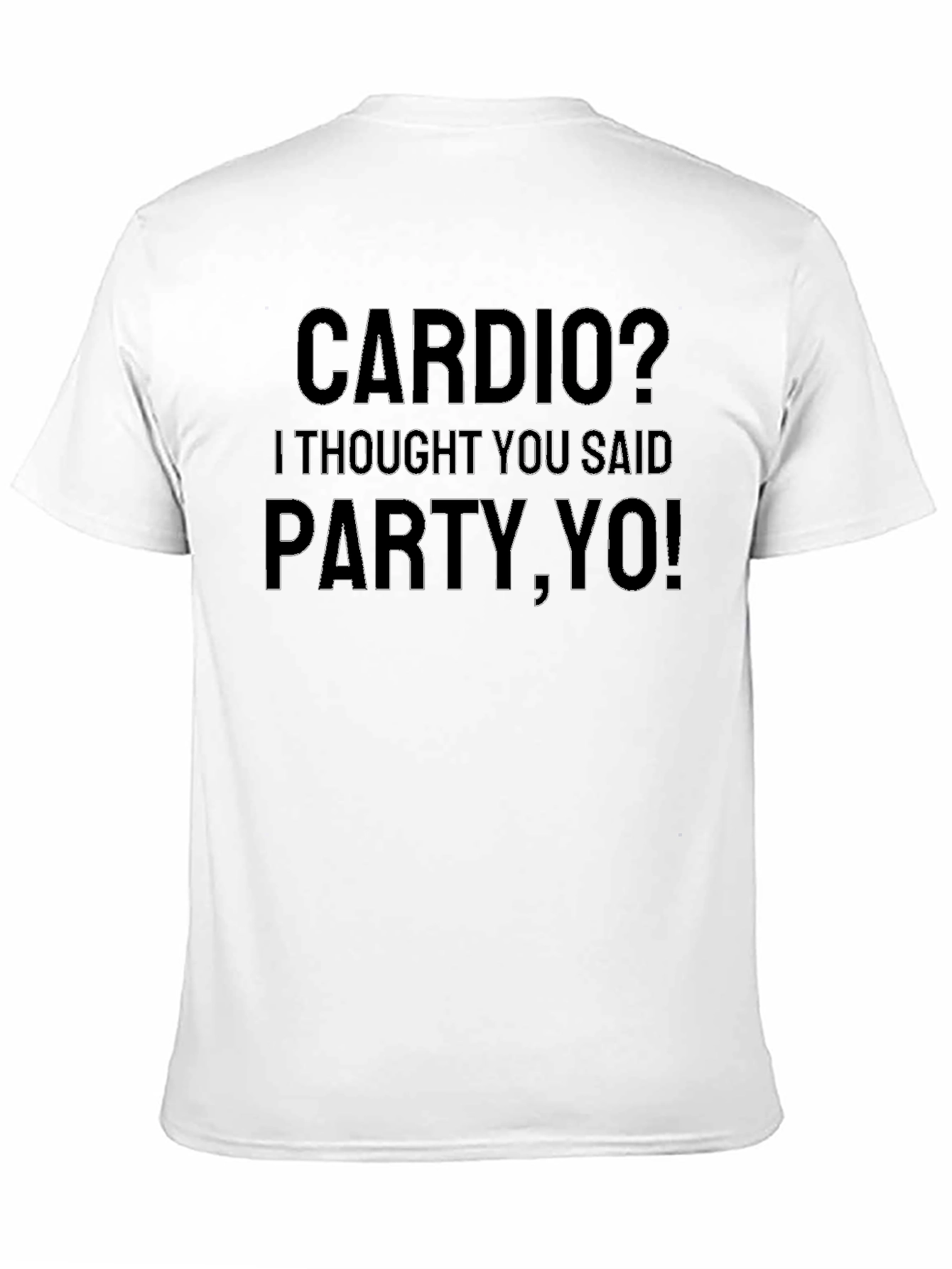 Funny Cardio Party Black T-Shirt