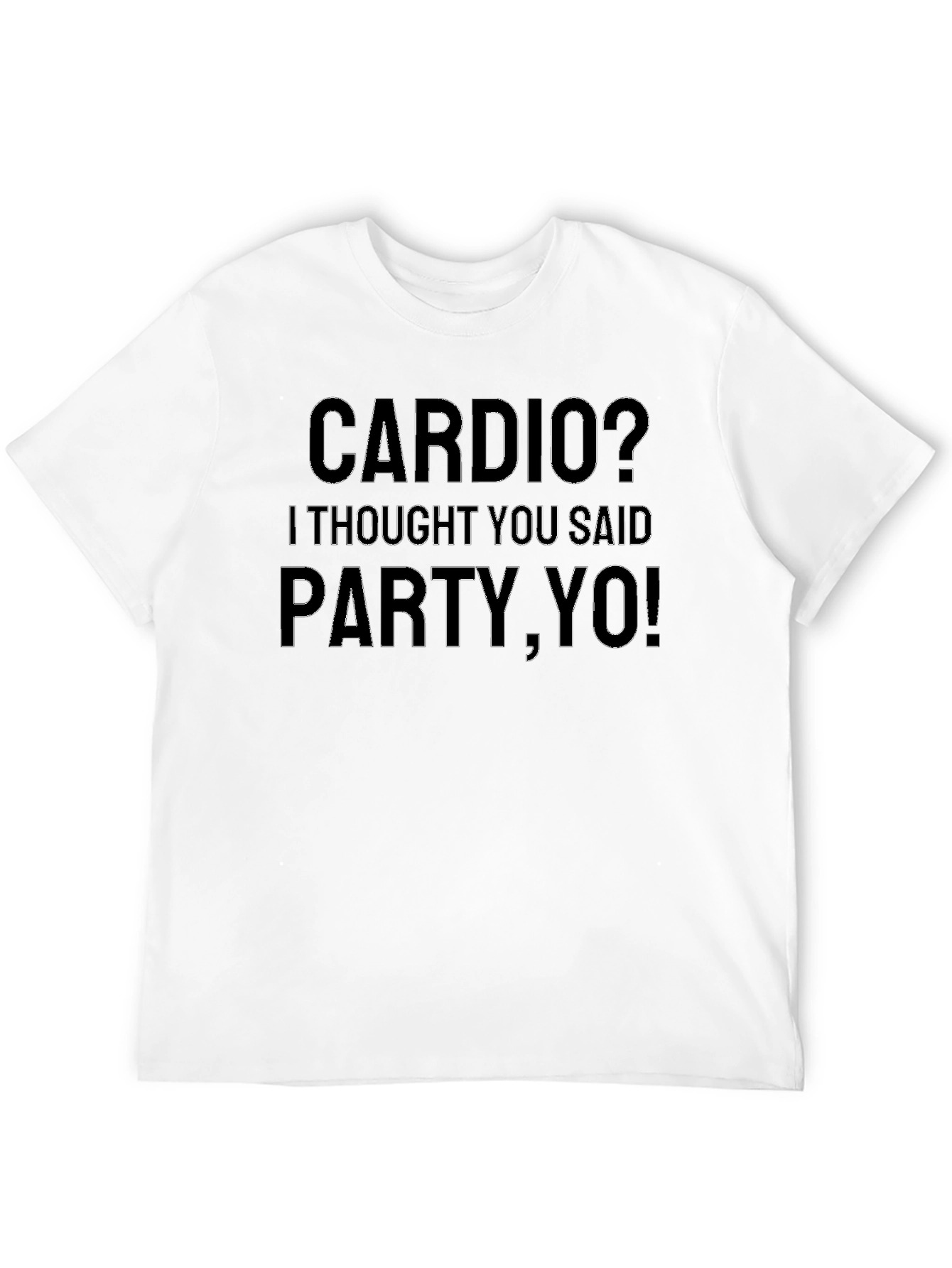Funny Cardio Party Black T-Shirt