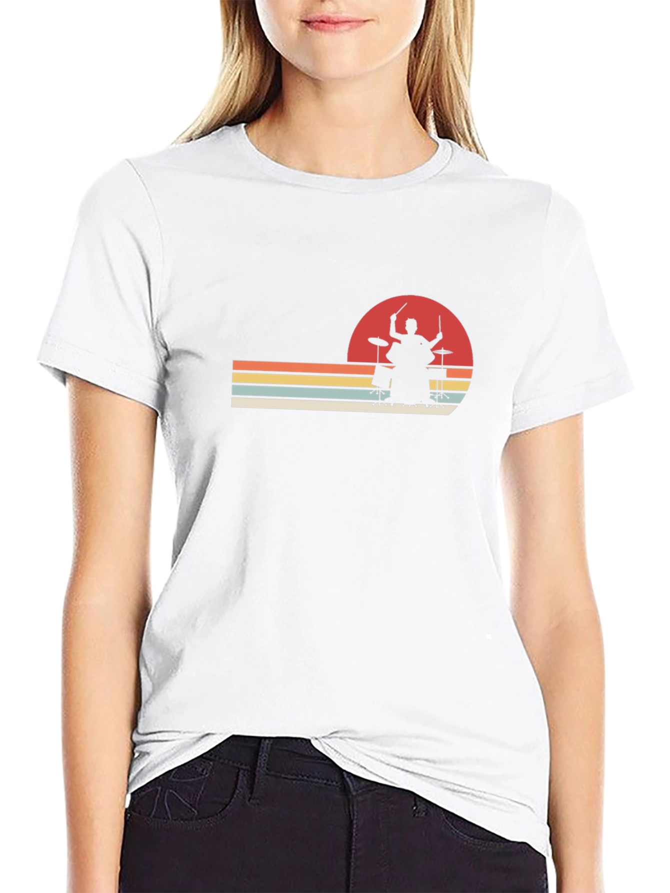 Drummer Sunset Graphic Tee