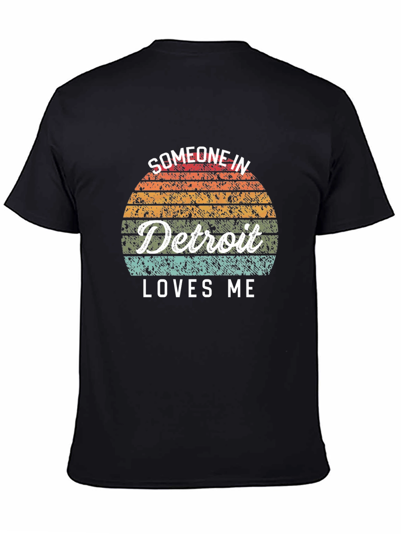 Someone in Detroit Loves Me Black T-Shirt