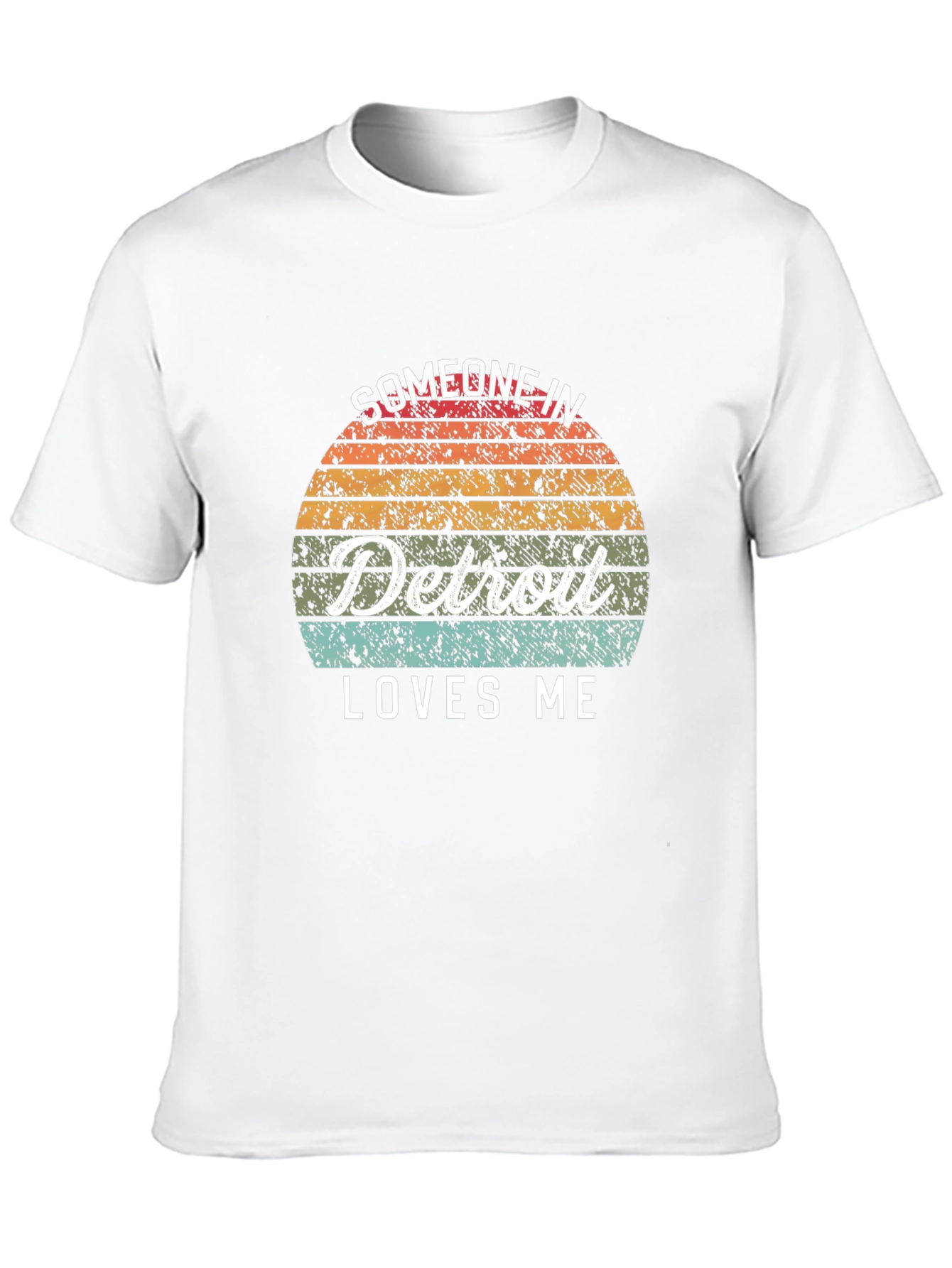 Someone in Detroit Loves Me Black T-Shirt