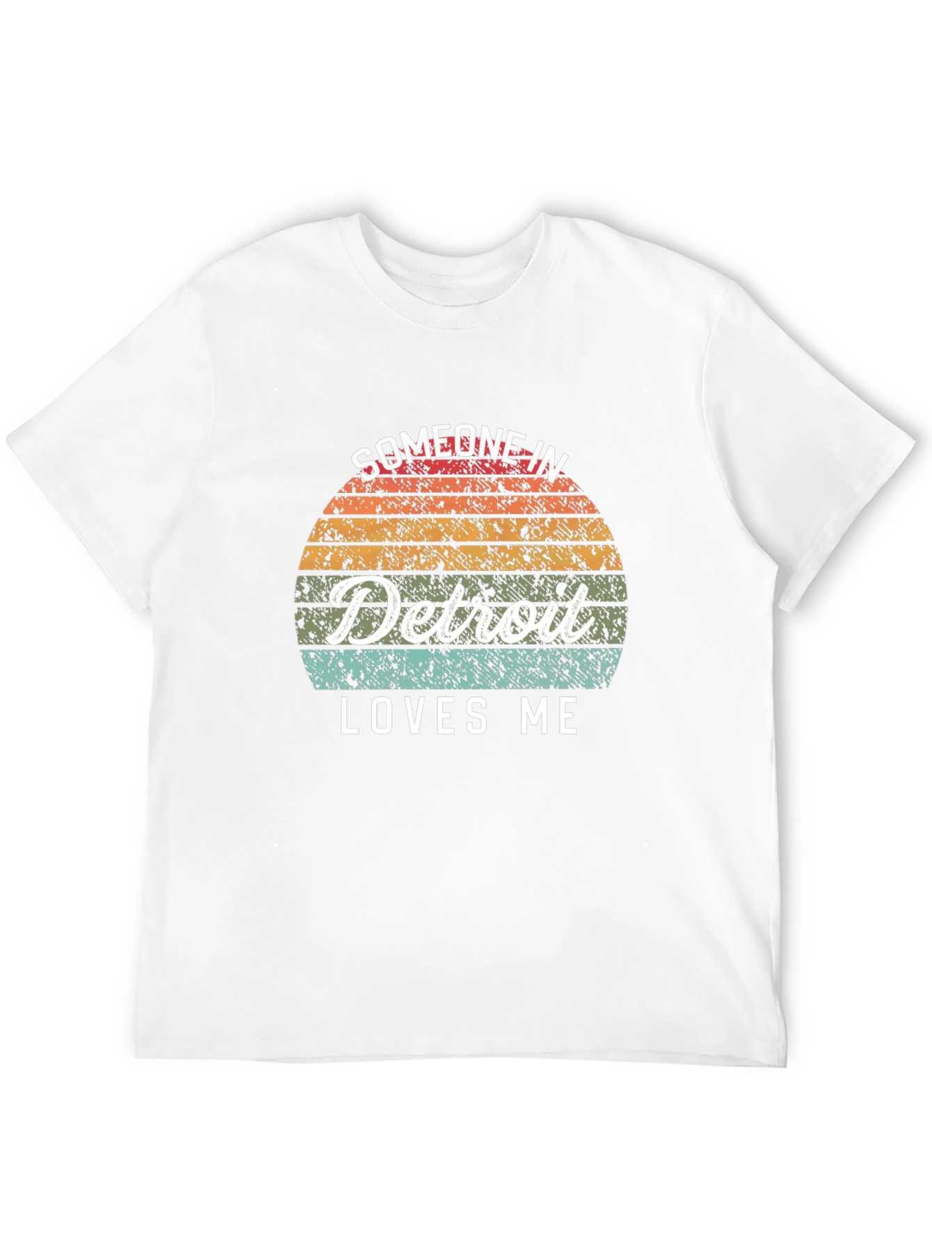 Someone in Detroit Loves Me Black T-Shirt