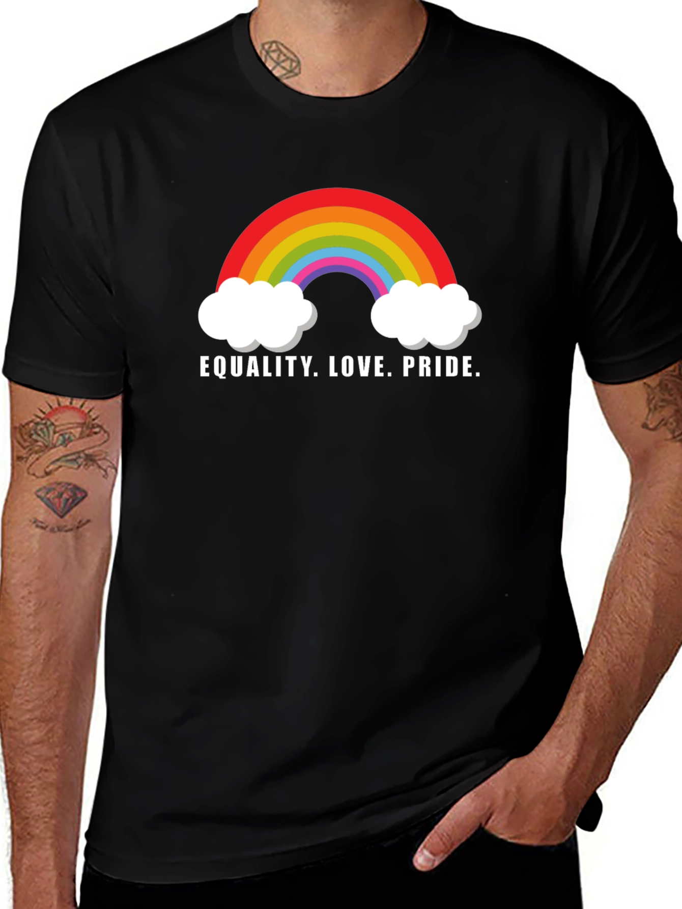 Equality Love Pride Rainbow Graphic Tee