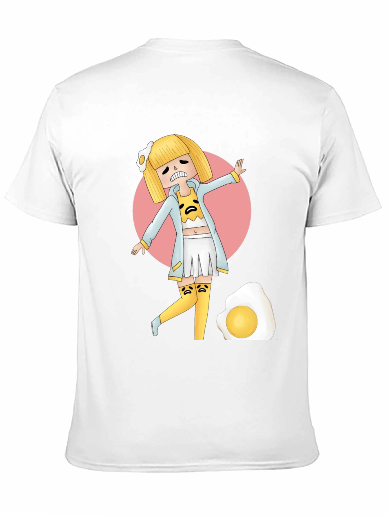 Gudetama Egg Girl Black T-Shirt