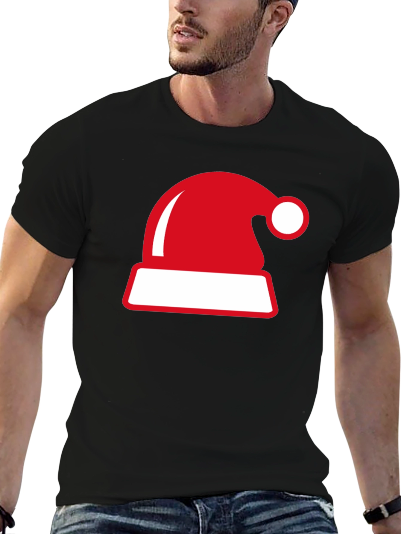 Festive Santa Hat Graphic Tee