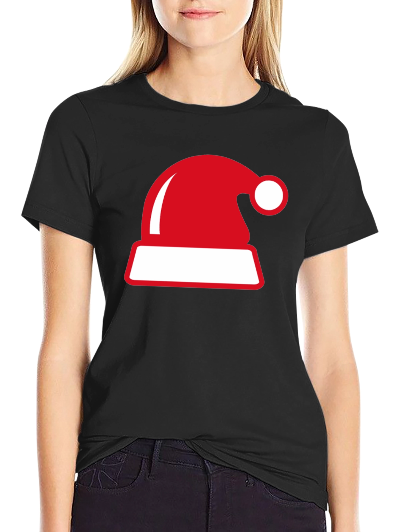 Festive Santa Hat Graphic Tee