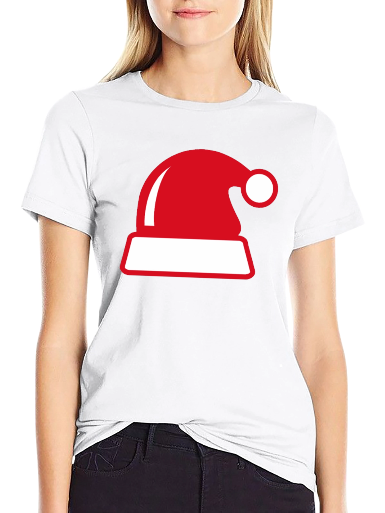 Festive Santa Hat Graphic Tee