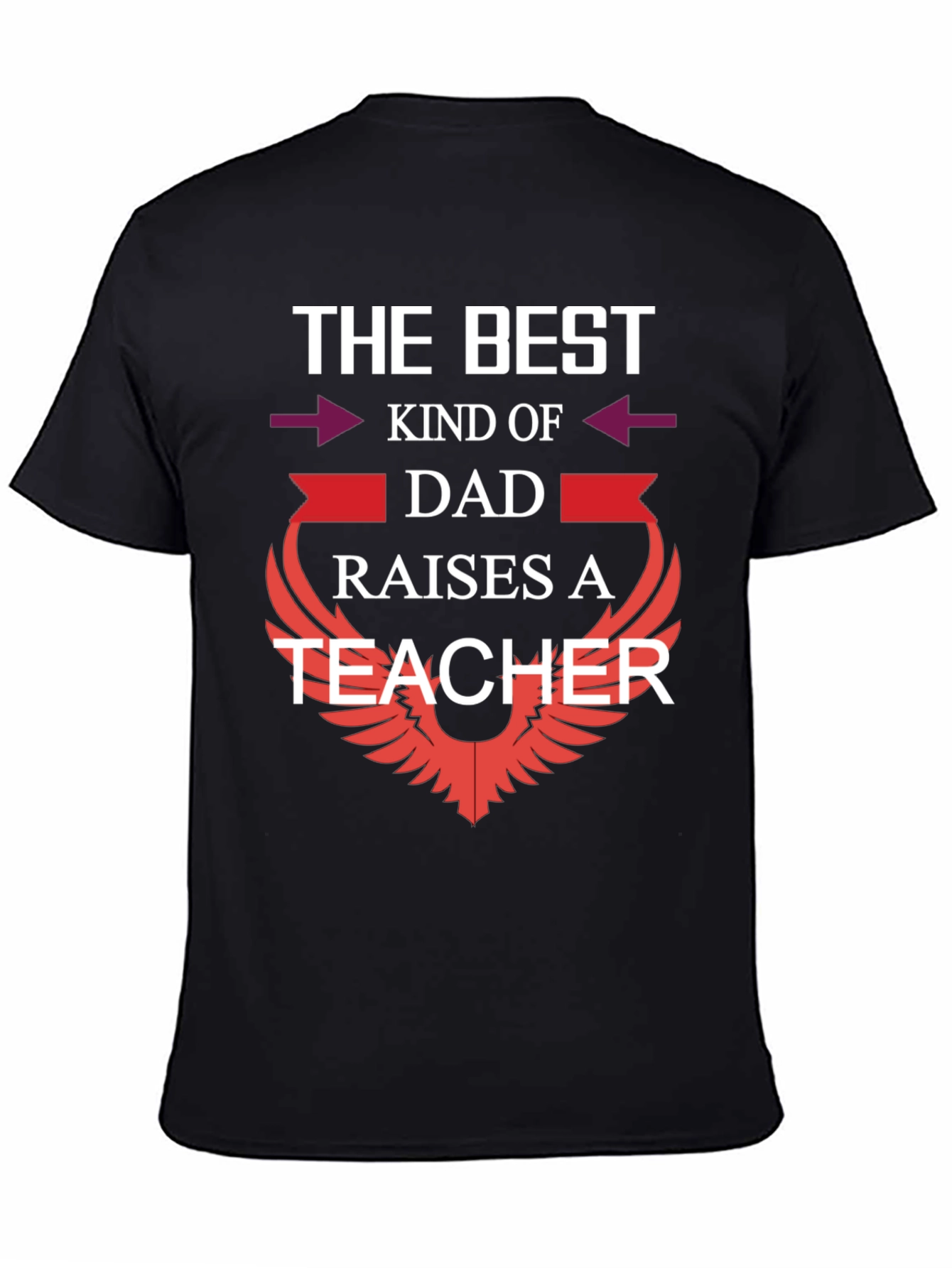 Best Dad Raises a Teacher Graphic T-Shirt
