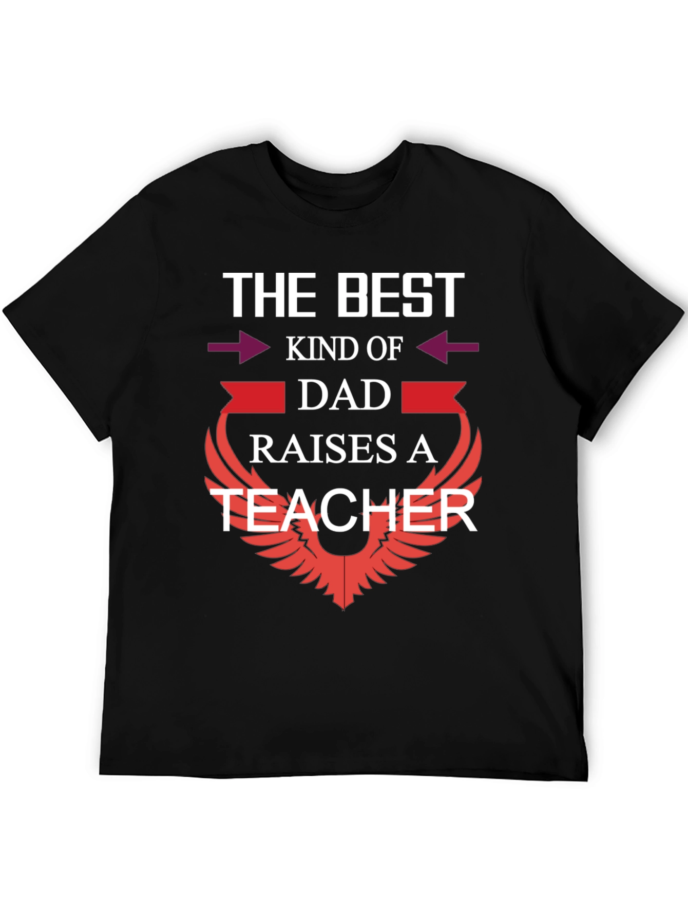 Best Dad Raises a Teacher Graphic T-Shirt