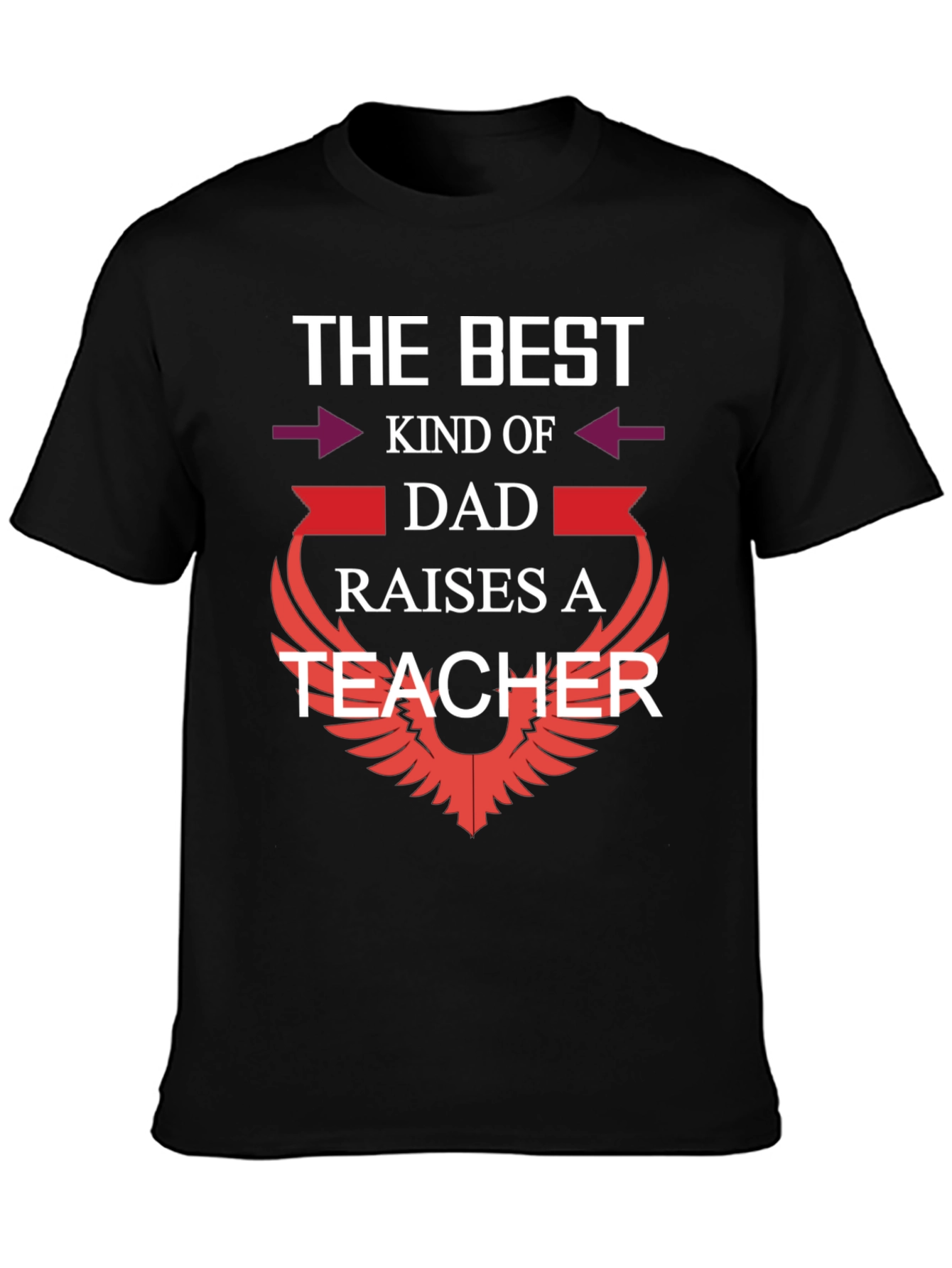 Best Dad Raises a Teacher Graphic T-Shirt