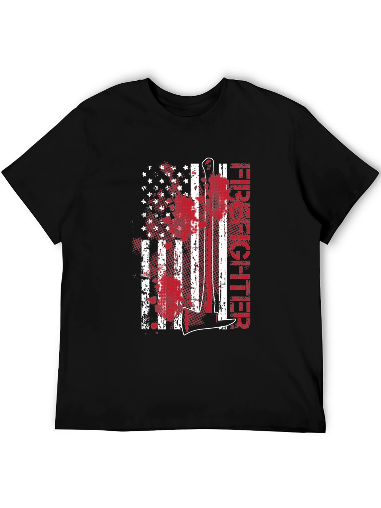 Firefighter American Flag Graphic Tee