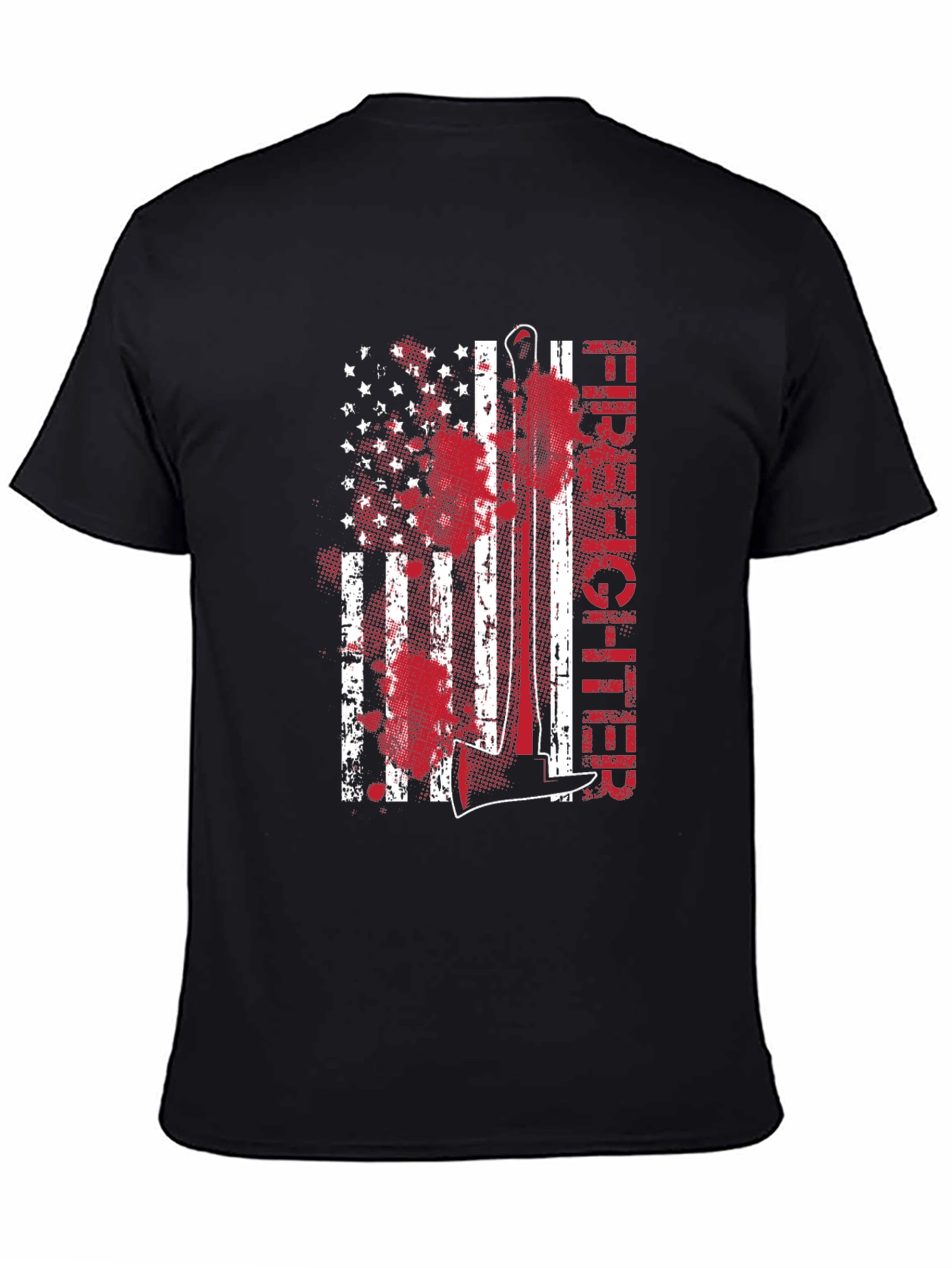 Firefighter American Flag Graphic Tee