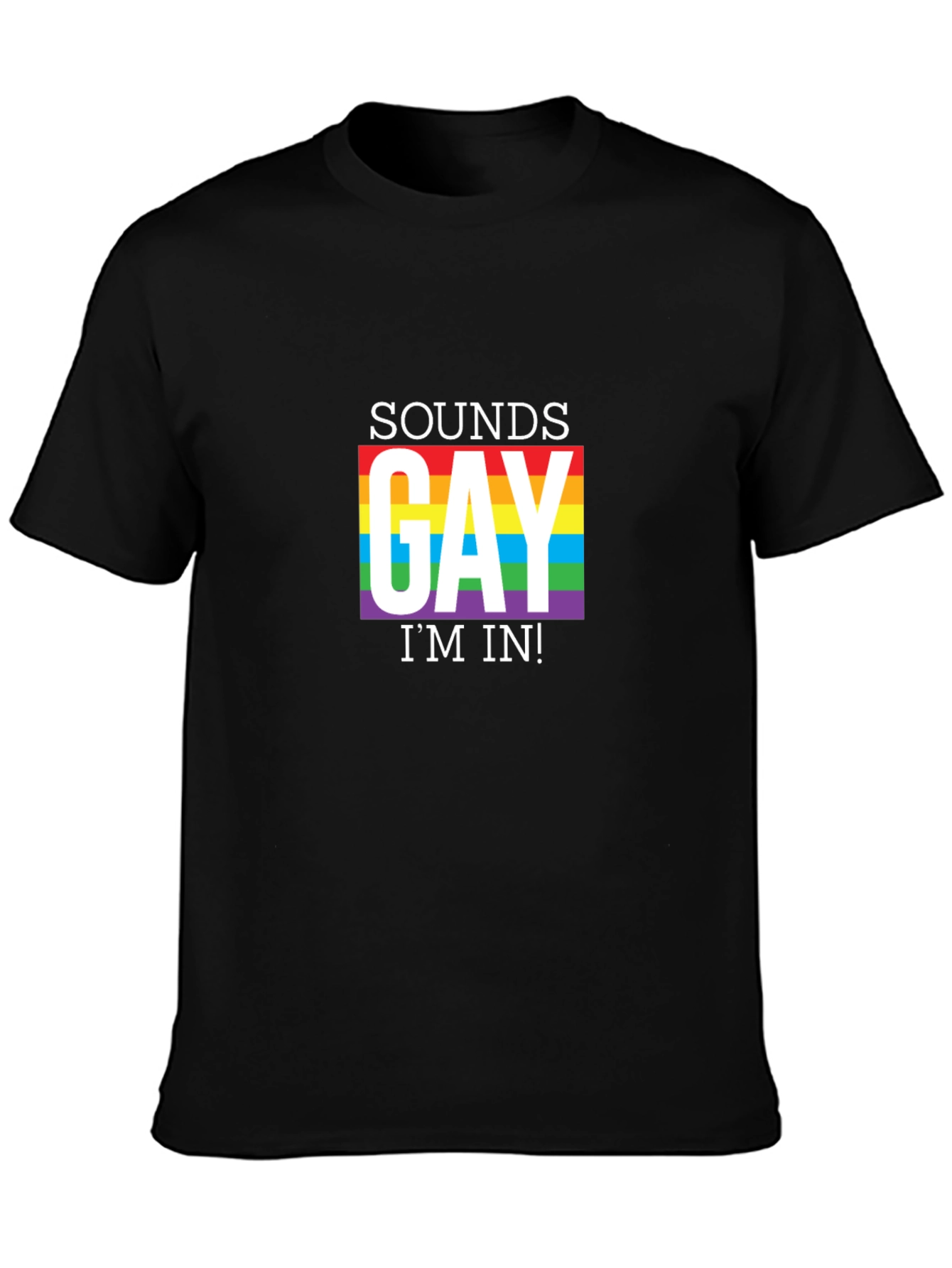 Sounds Gay Im In T-Shirt Pride LGBT Rainbow Tee