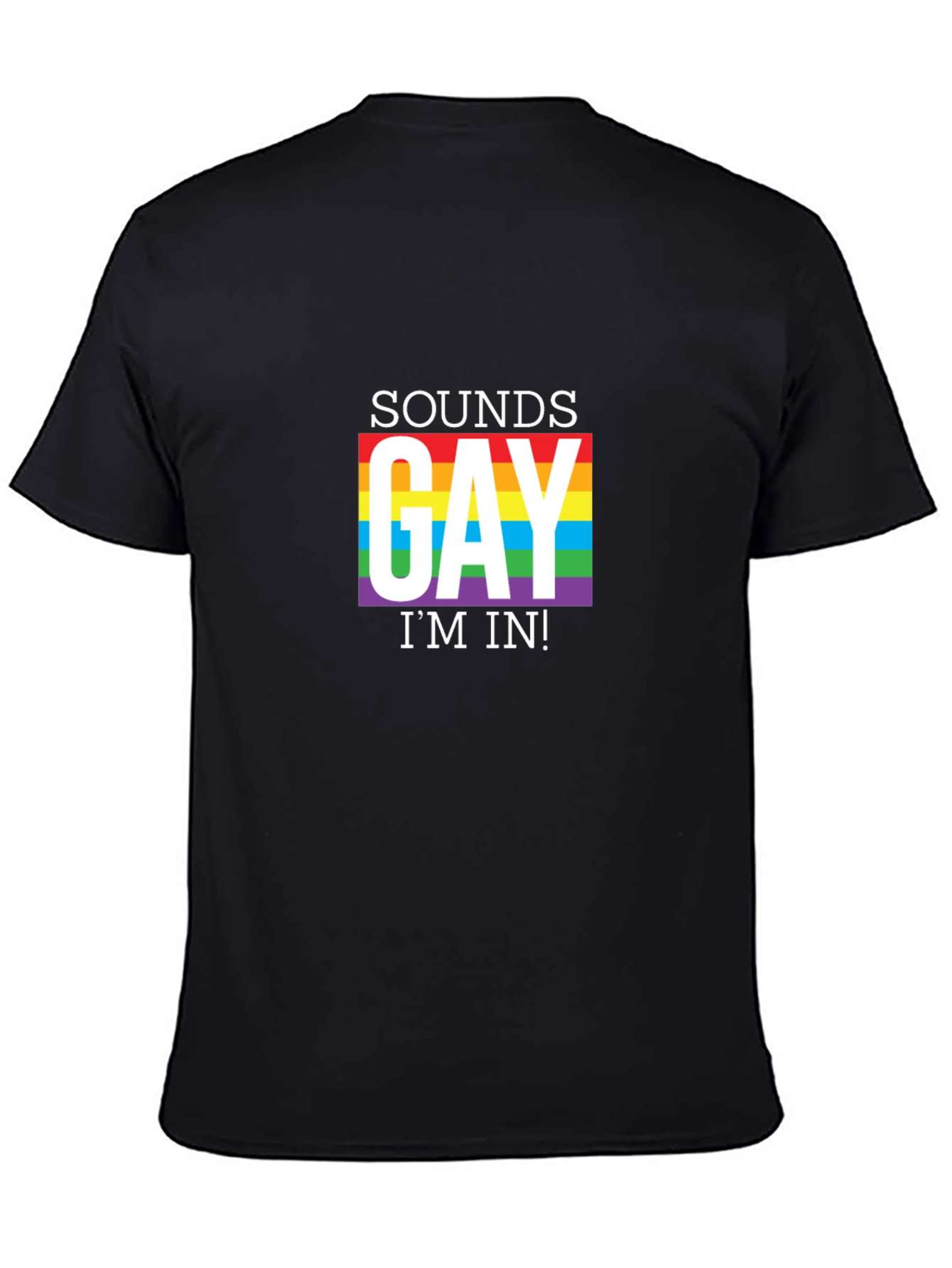 Sounds Gay Im In T-Shirt Pride LGBT Rainbow Tee