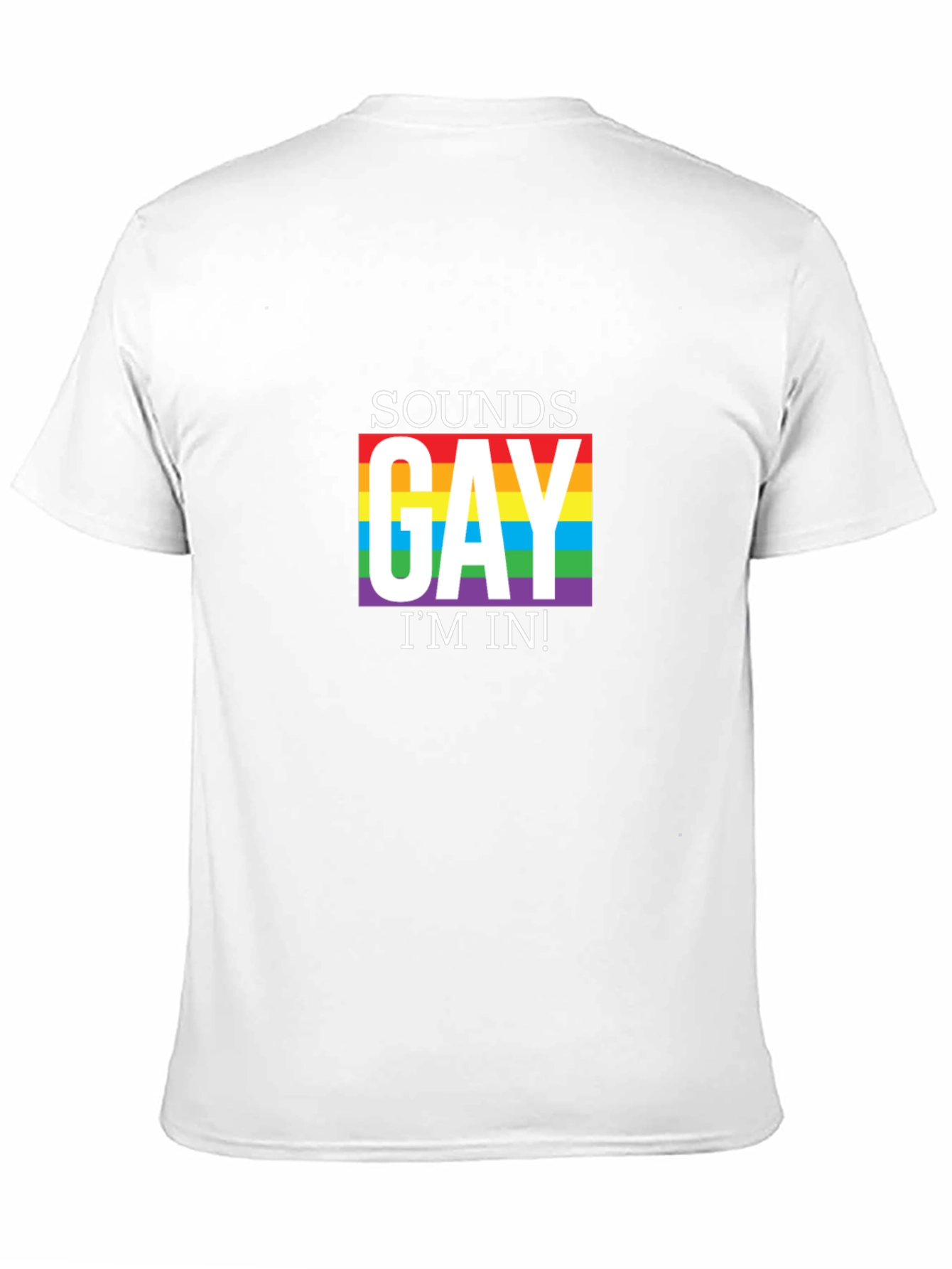 Sounds Gay Im In T-Shirt Pride LGBT Rainbow Tee
