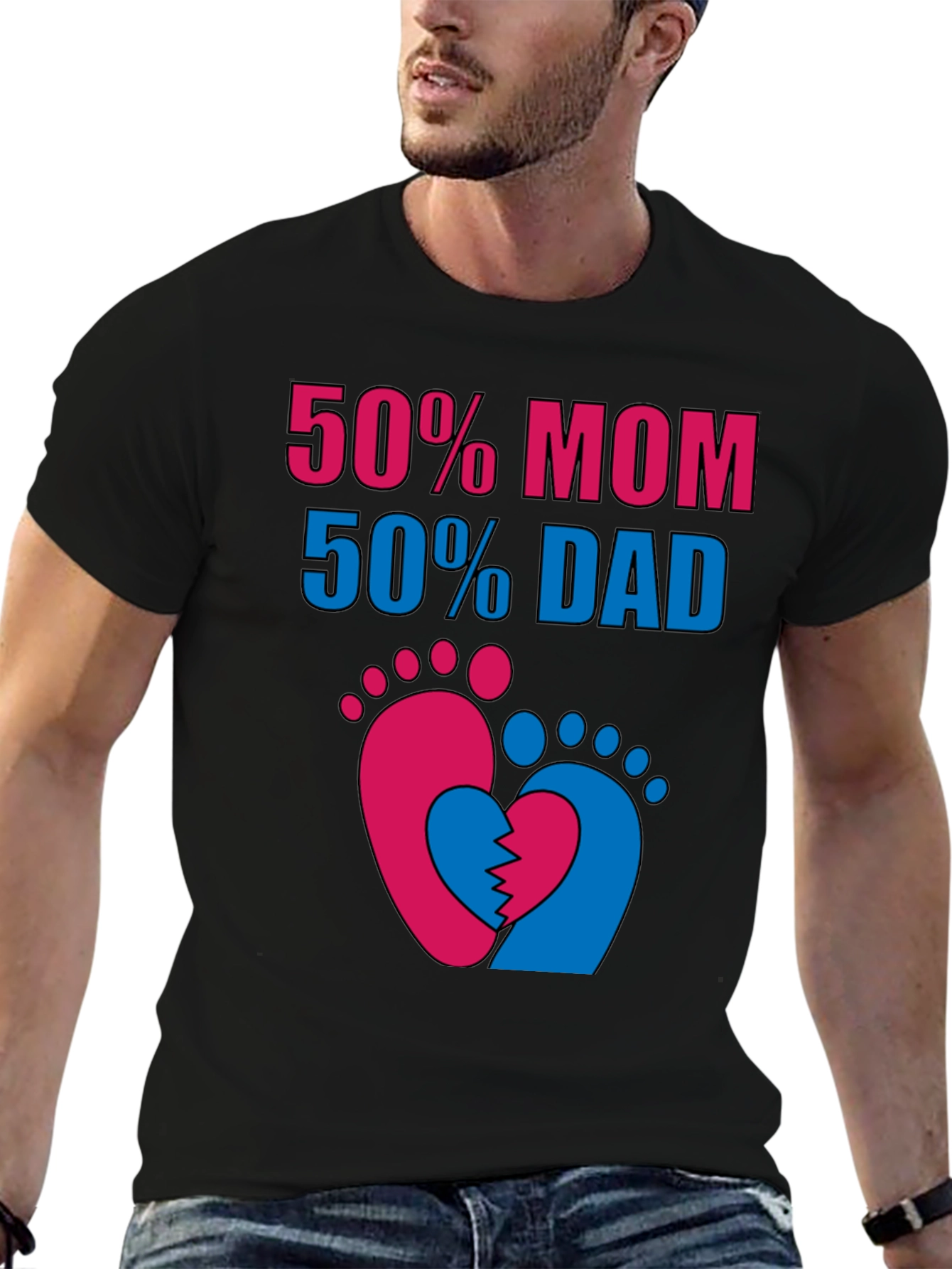 50% Mom 50% Dad Unisex T-Shirt