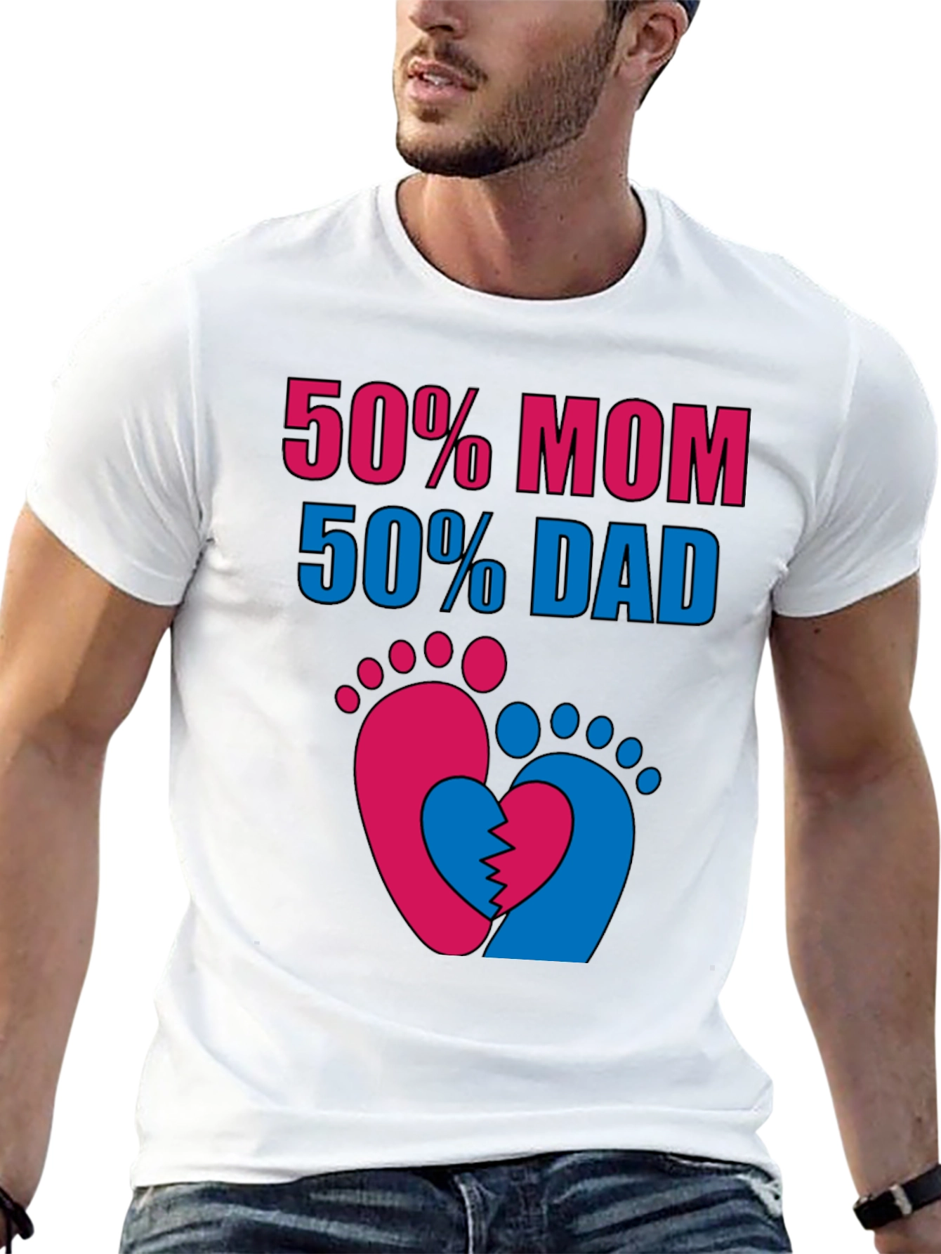 50% Mom 50% Dad Unisex T-Shirt