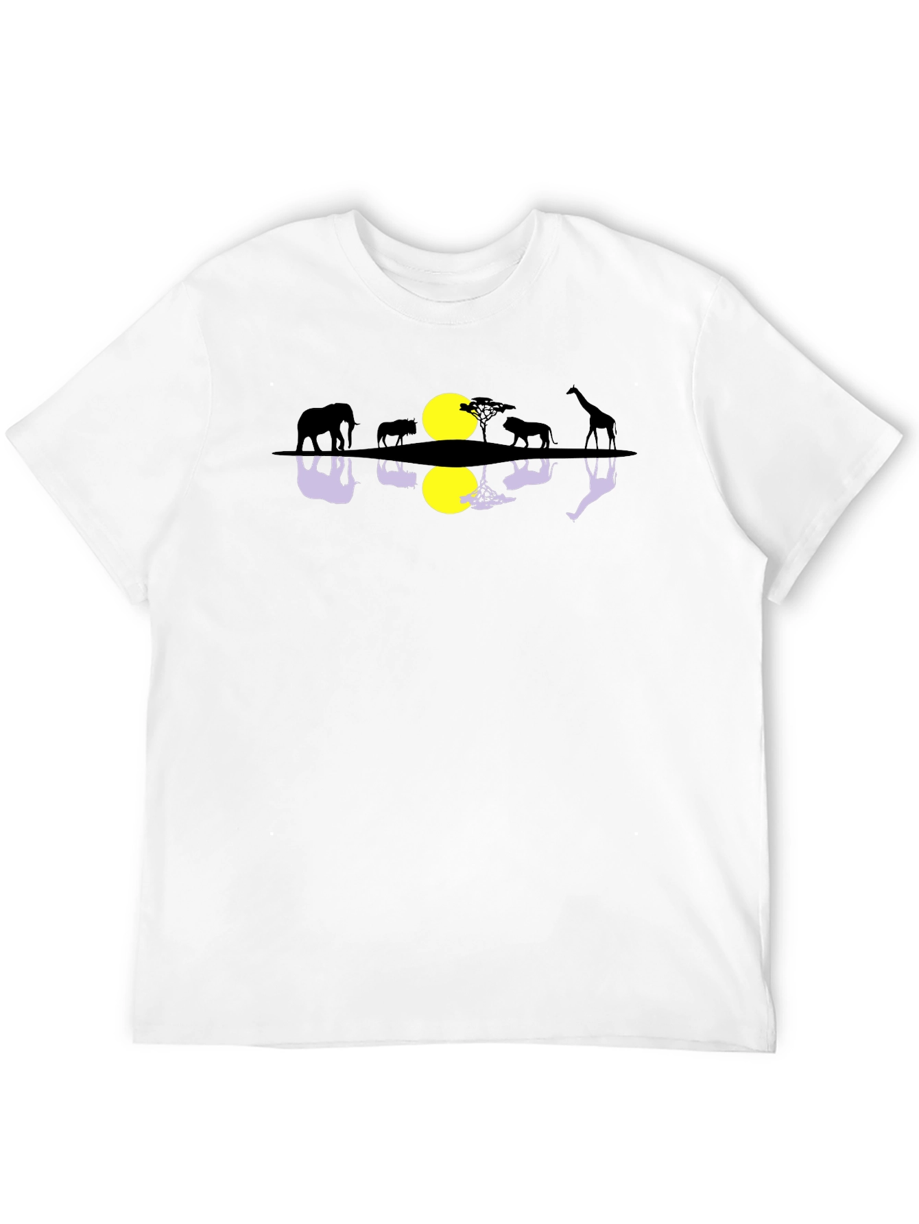 African Wildlife Reflection Graphic T-Shirt