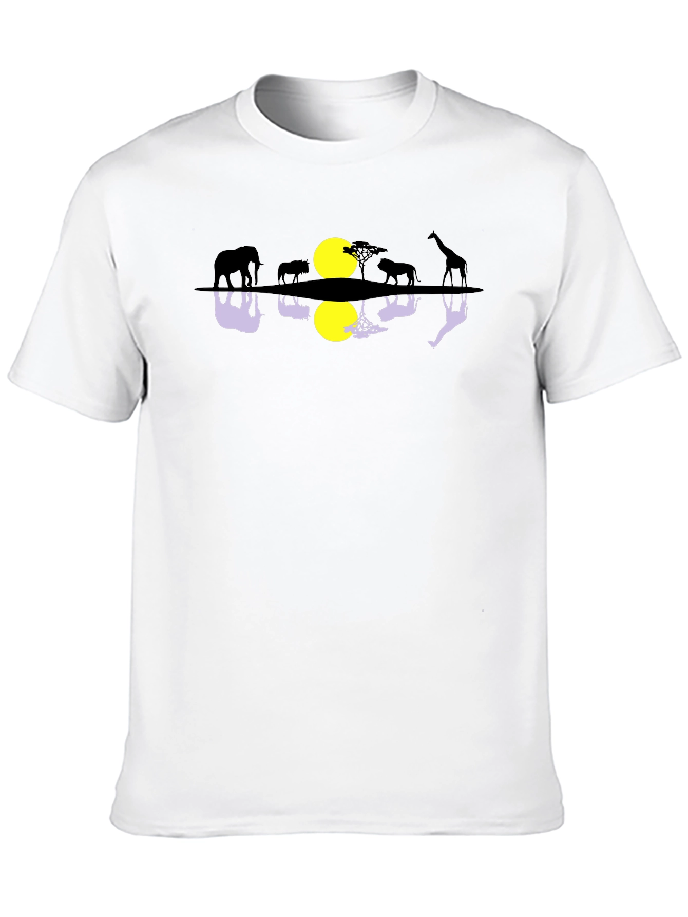 African Wildlife Reflection Graphic T-Shirt