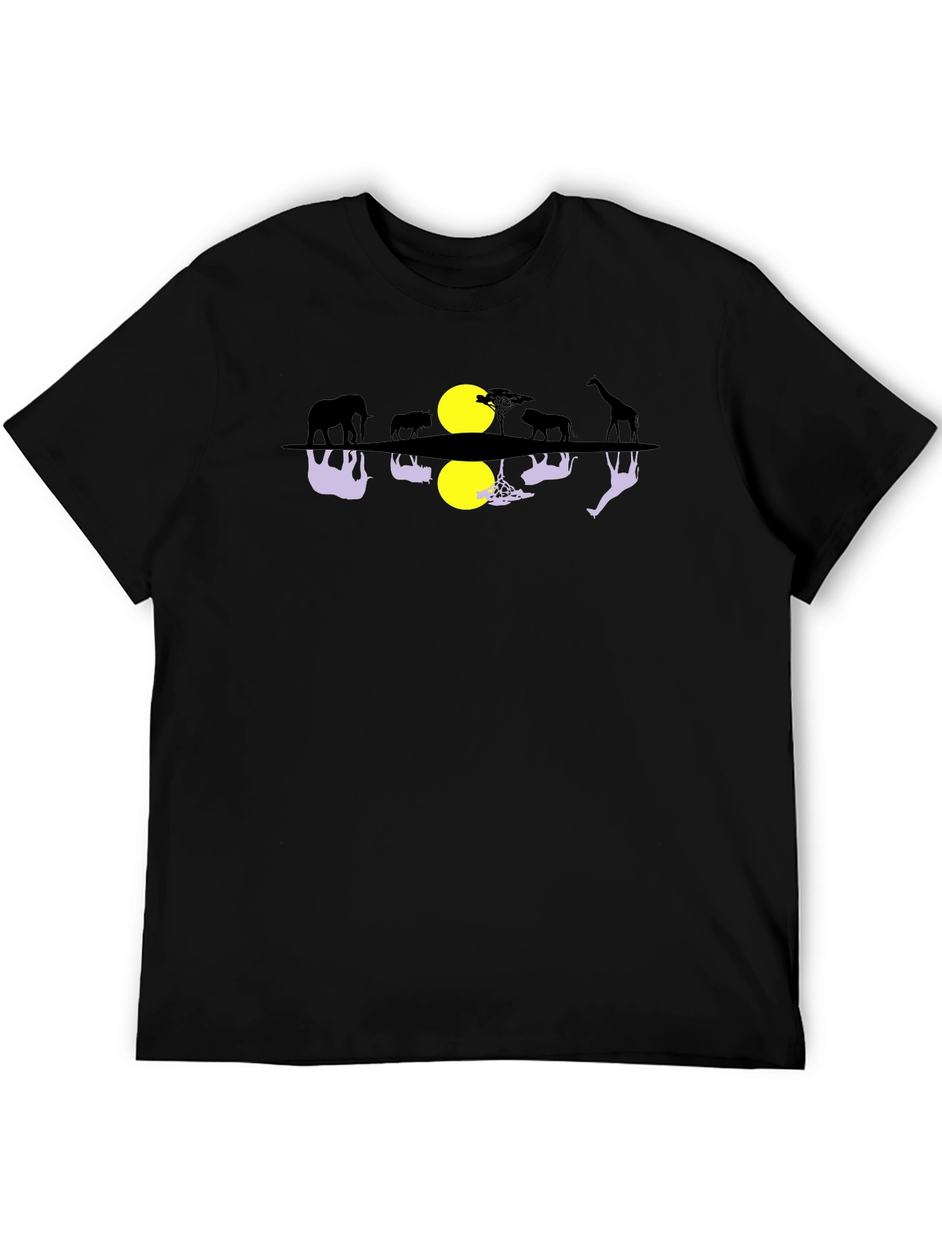 African Wildlife Reflection Graphic T-Shirt