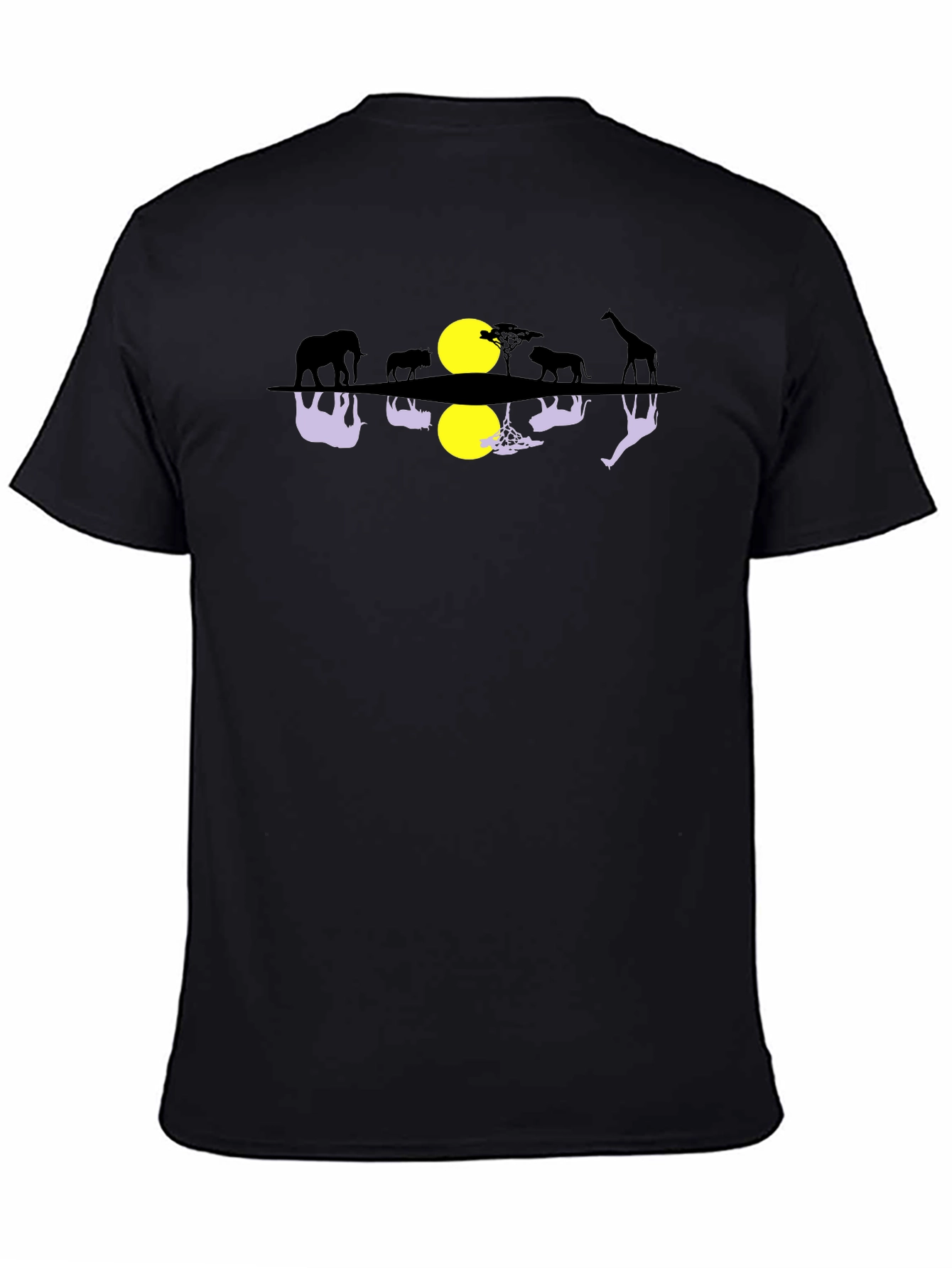African Wildlife Reflection Graphic T-Shirt