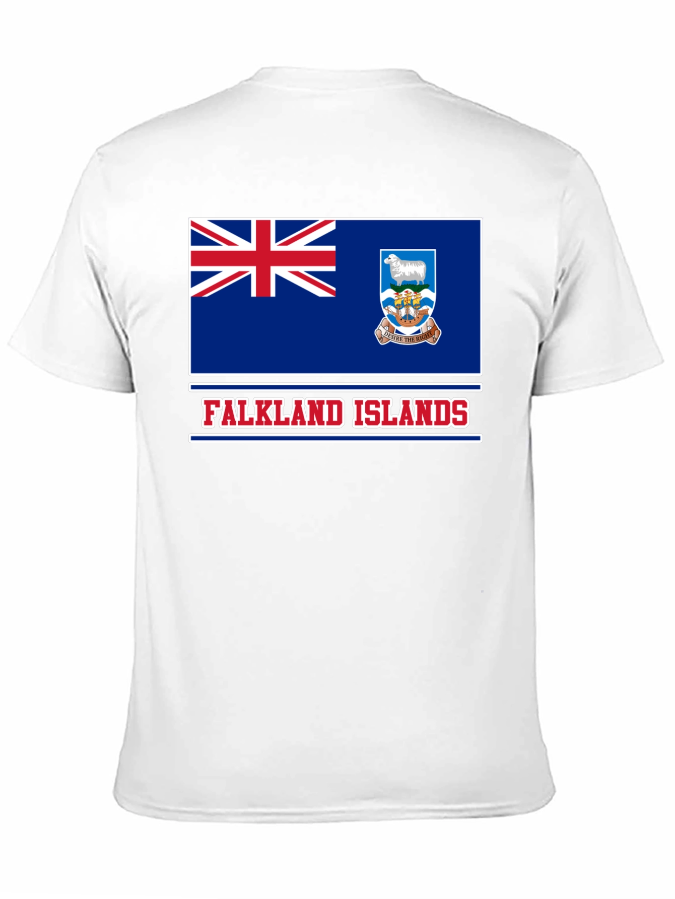 Falkland Islands Flag T-Shirt Patriotic Black Tee