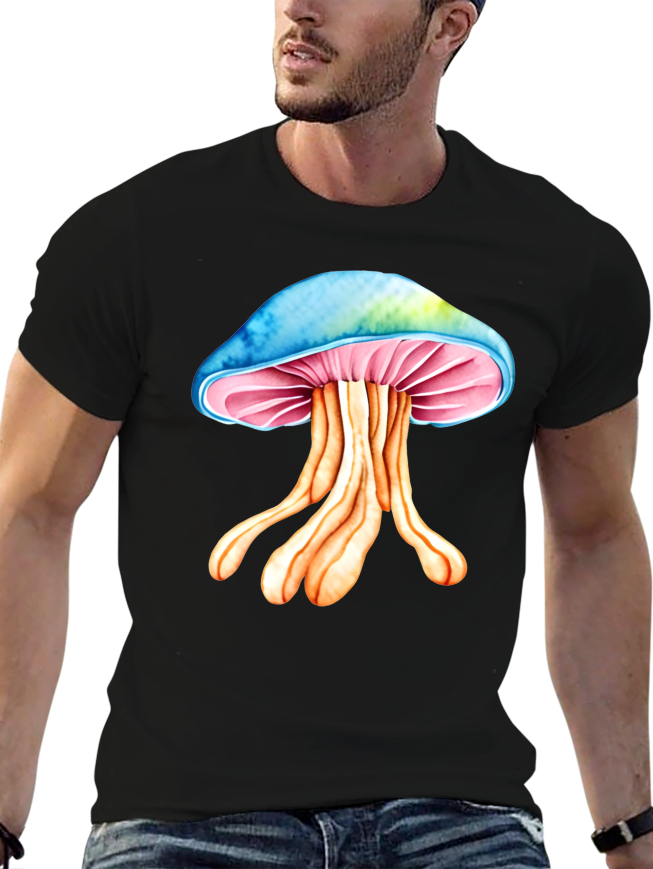 Psychedelic Mushroom Graphic Tee - Unique Design!