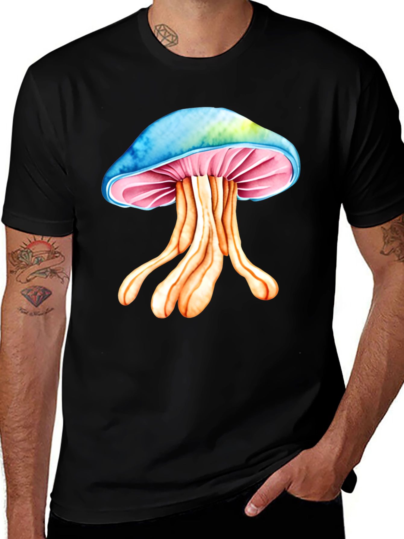 Psychedelic Mushroom Graphic Tee - Unique Design!
